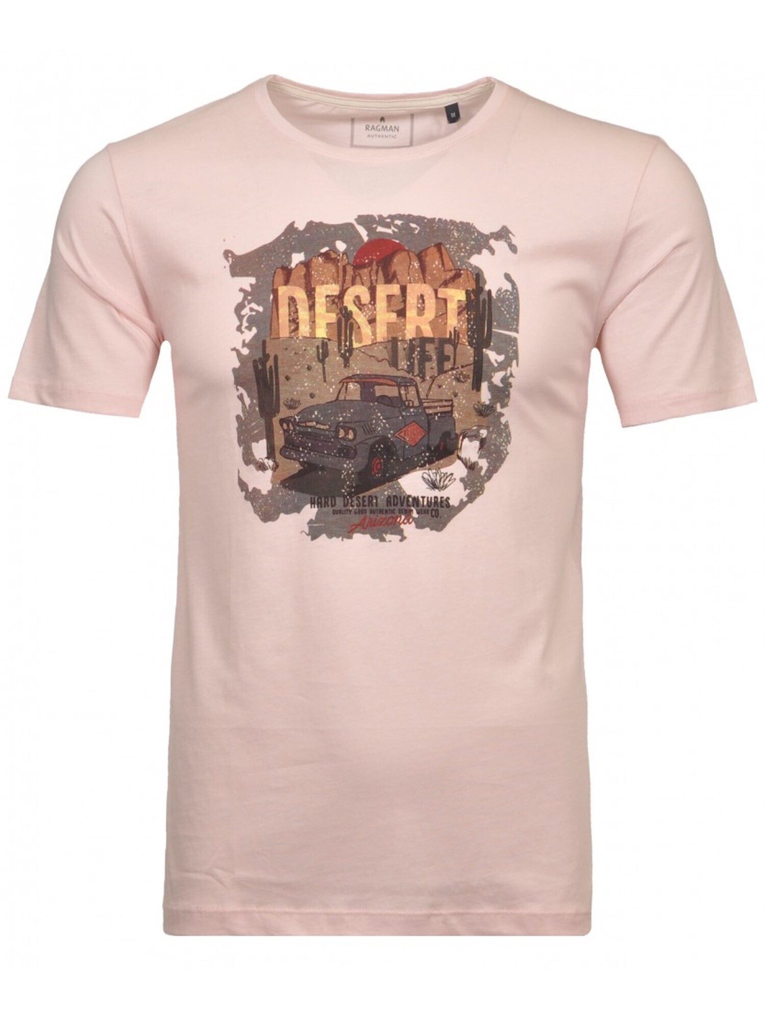 Ragman Tricou brocart / gri închis / roz / roşu închis
