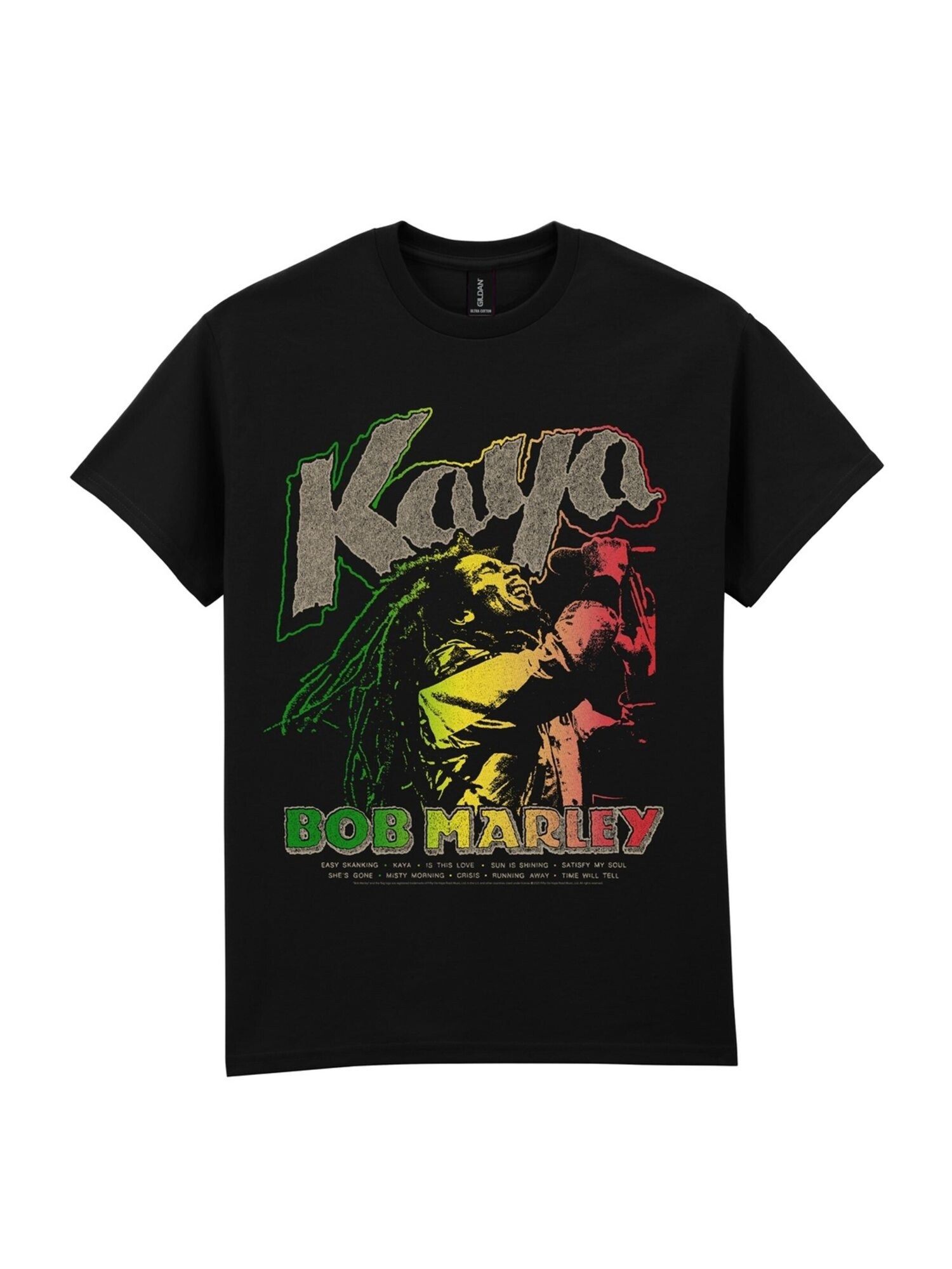 Bob Marley Camiseta 'Bob Marley Kaya T-Shirt' negro – imagen 1