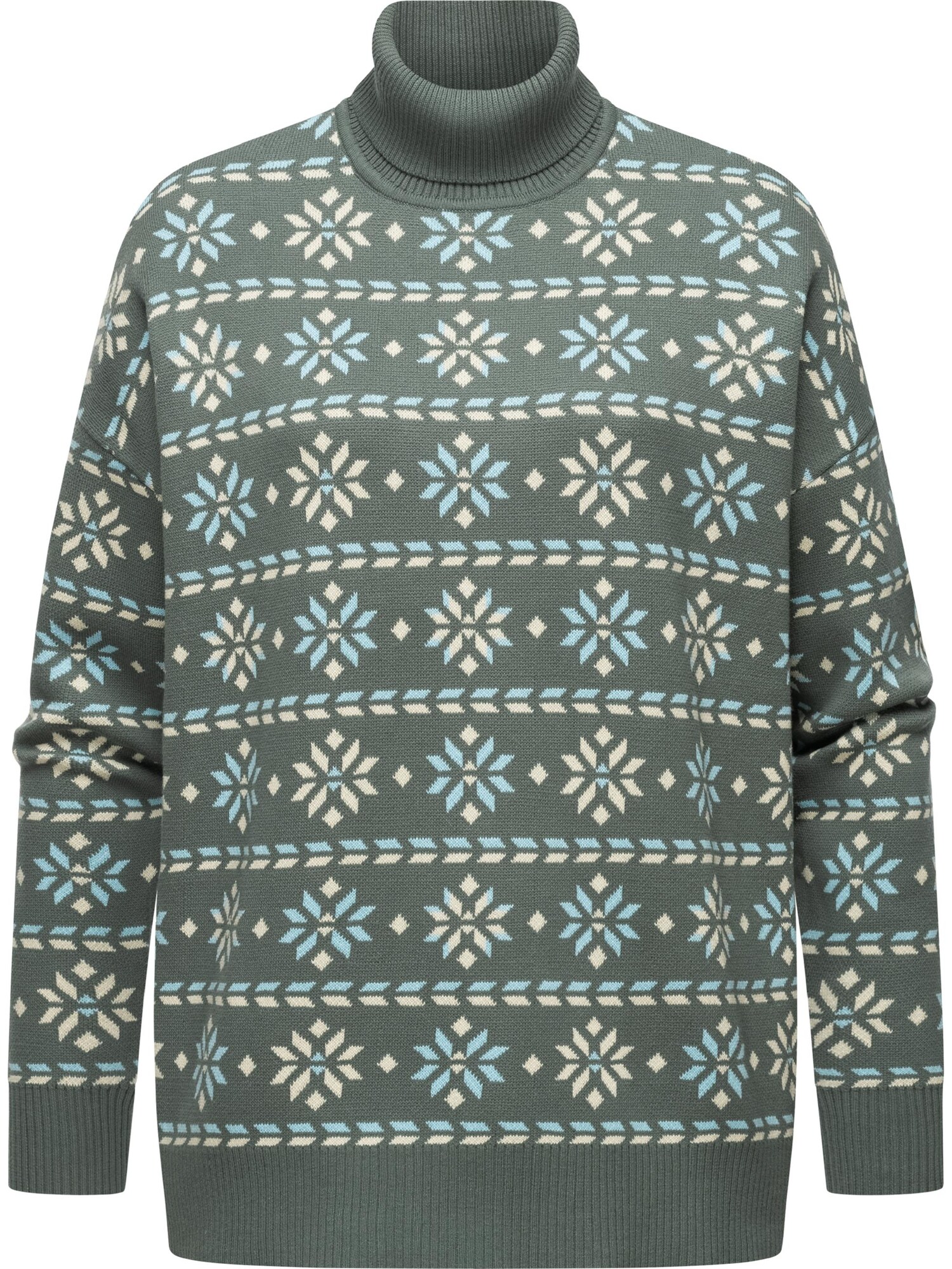 Ragwear Pulóver 'Danika'  bézs / világos bézs / sötétzöld akciós termékkép 1