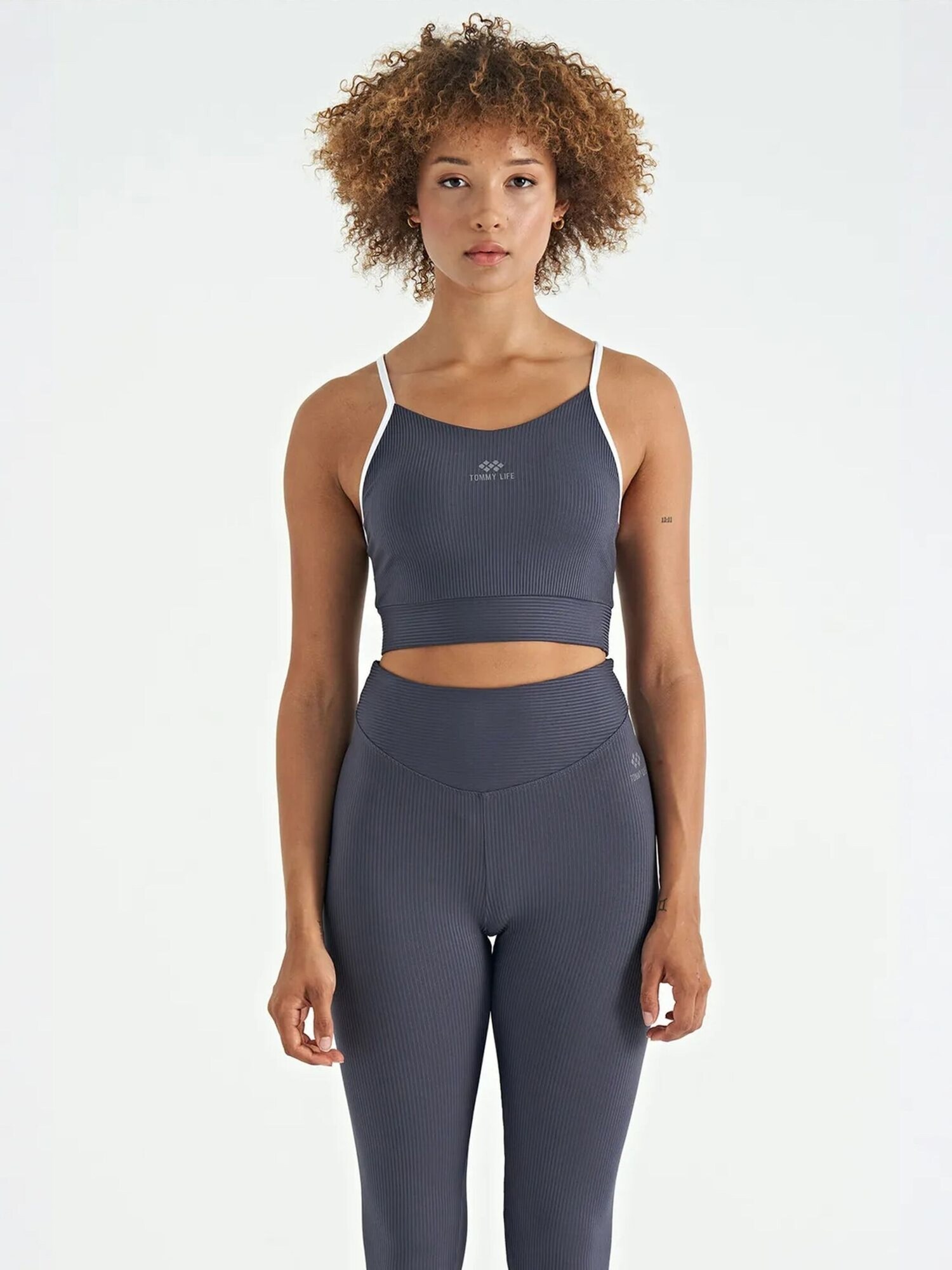 Tommy Life Sportski top antracit siva