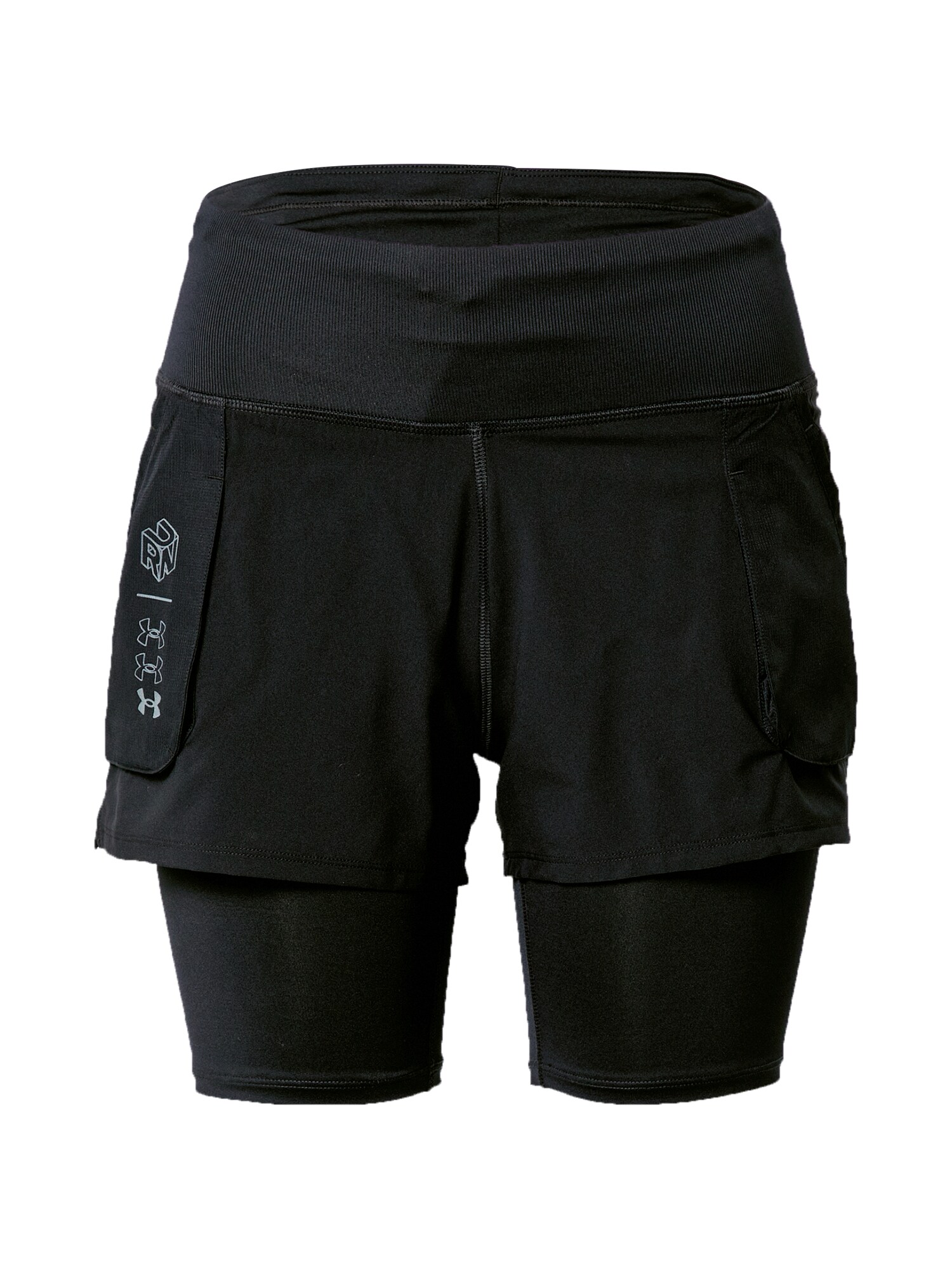 UNDER ARMOUR Sportinės kelnės 'Run Anywhere'  juoda / šviesiai pilka