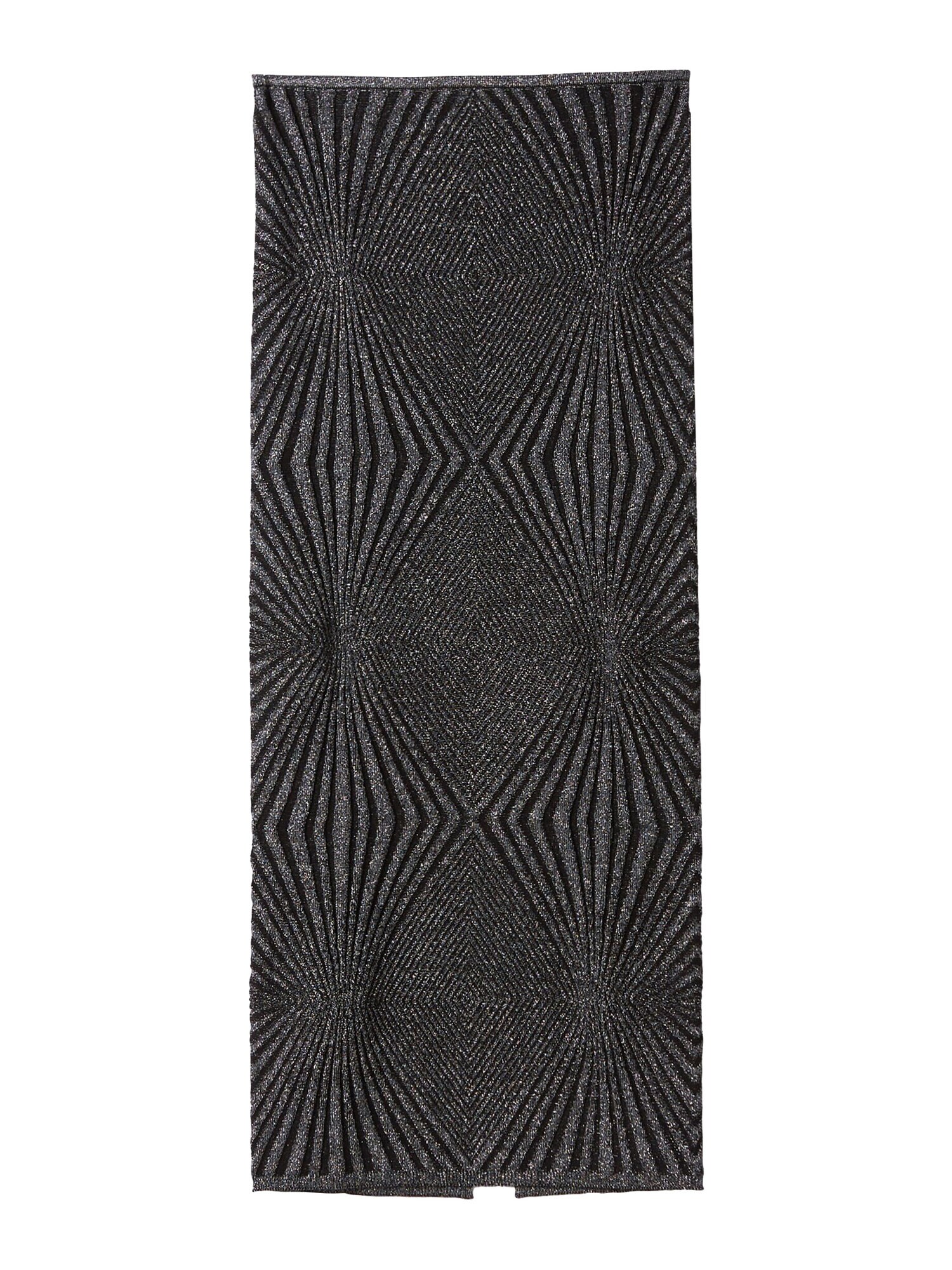Bershka Sukňa  čierna / strieborná