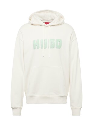 HUGO Sweatshirt ‘DIQERIO’ Mintgroen / Lichtgroen / Wit