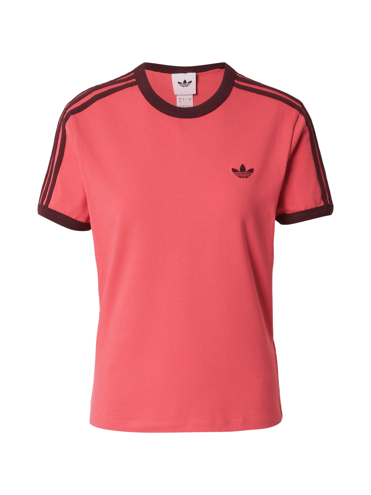 ADIDAS ORIGINALS Tricou 3-Stripes Slim roz neon / negru