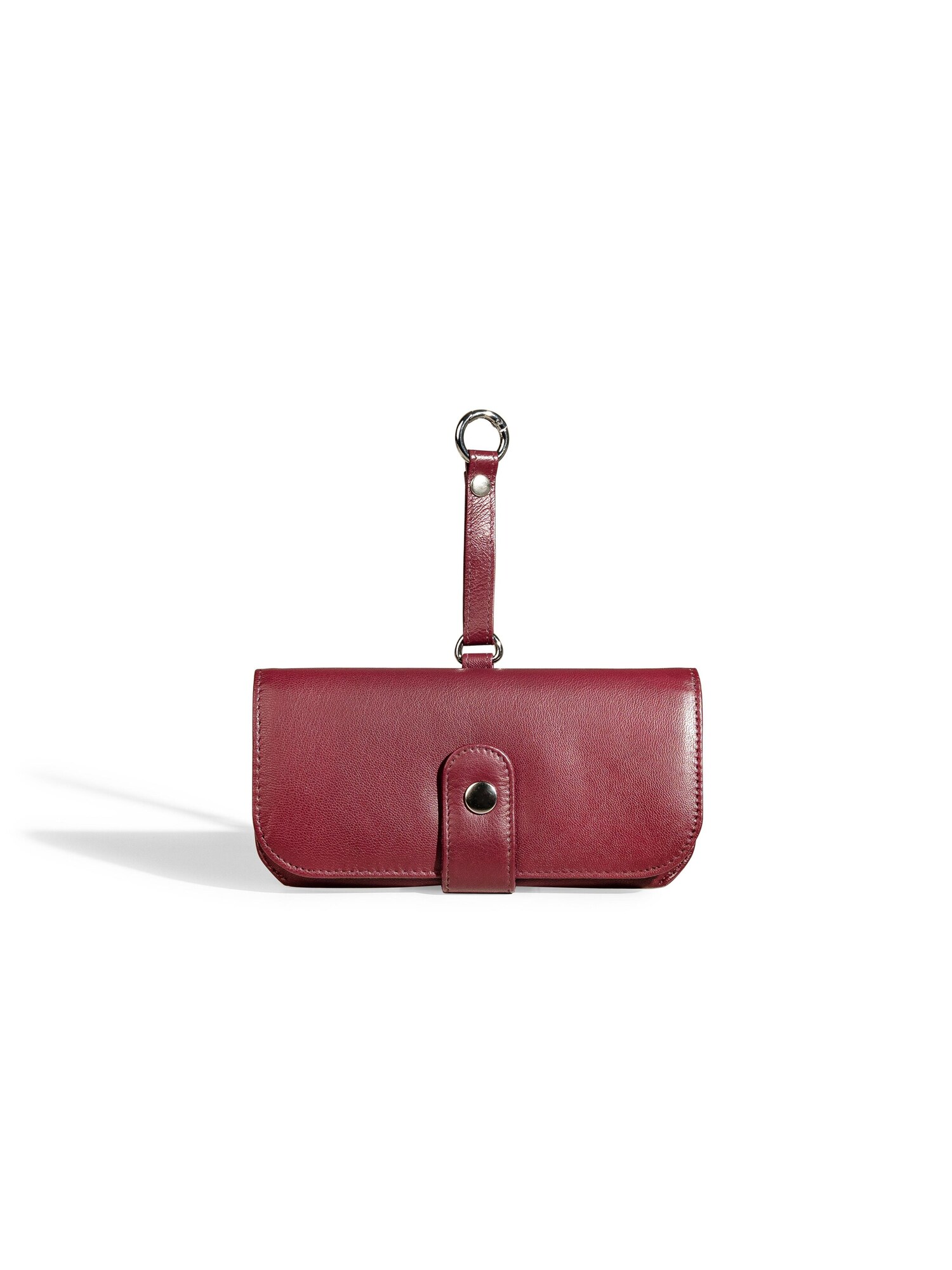Friedrich23 Astuccio 'Brillenetui - Leder'  rosso carminio