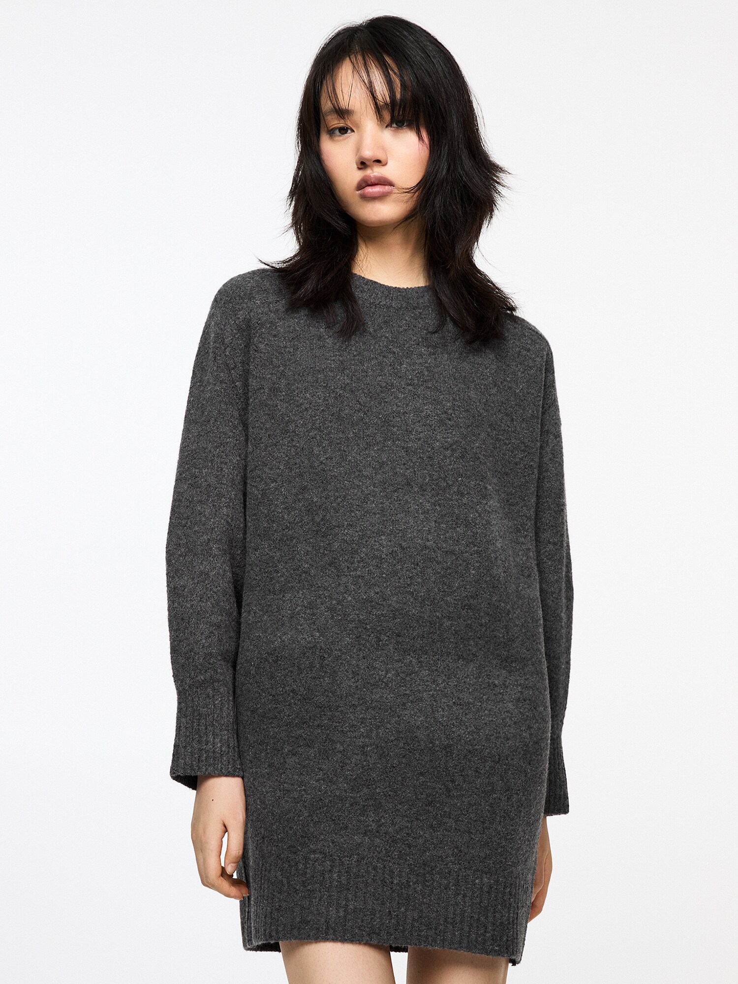 Pull&Bear Kötött ruhák  sötétszürke termék 2. képe