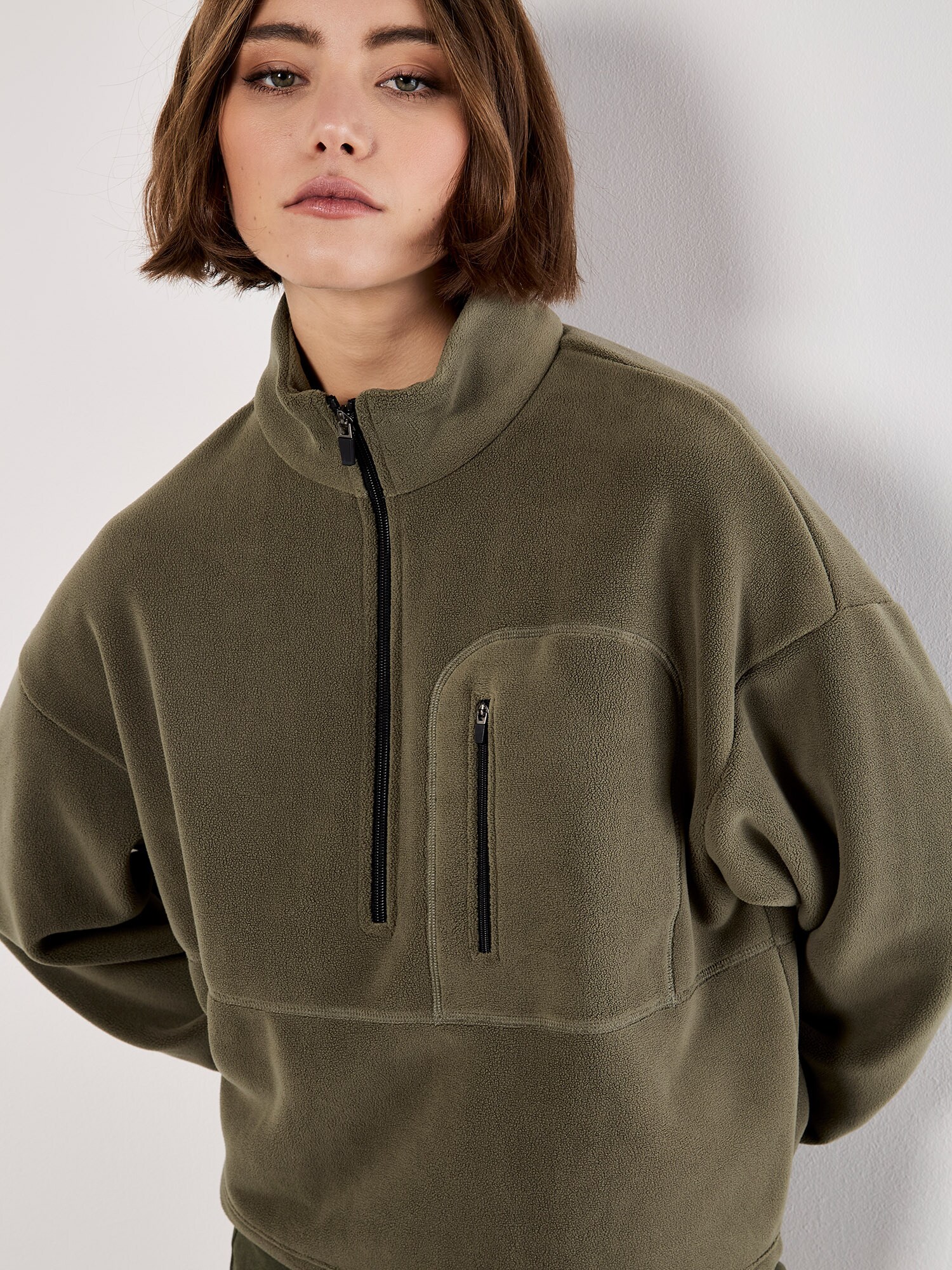 Thumbnail - Apricot Zip Down Premium Fleece Jumper