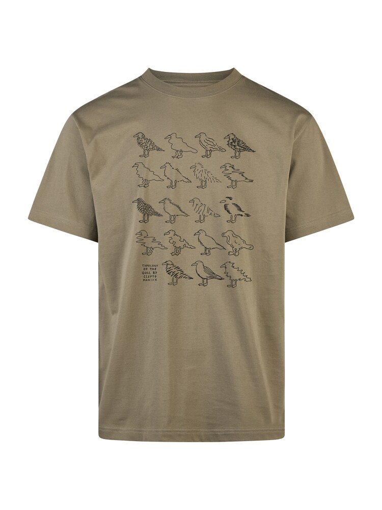 Cleptomanicx T-Shirt 'Typologist' Herren Größe L braun / schwarz