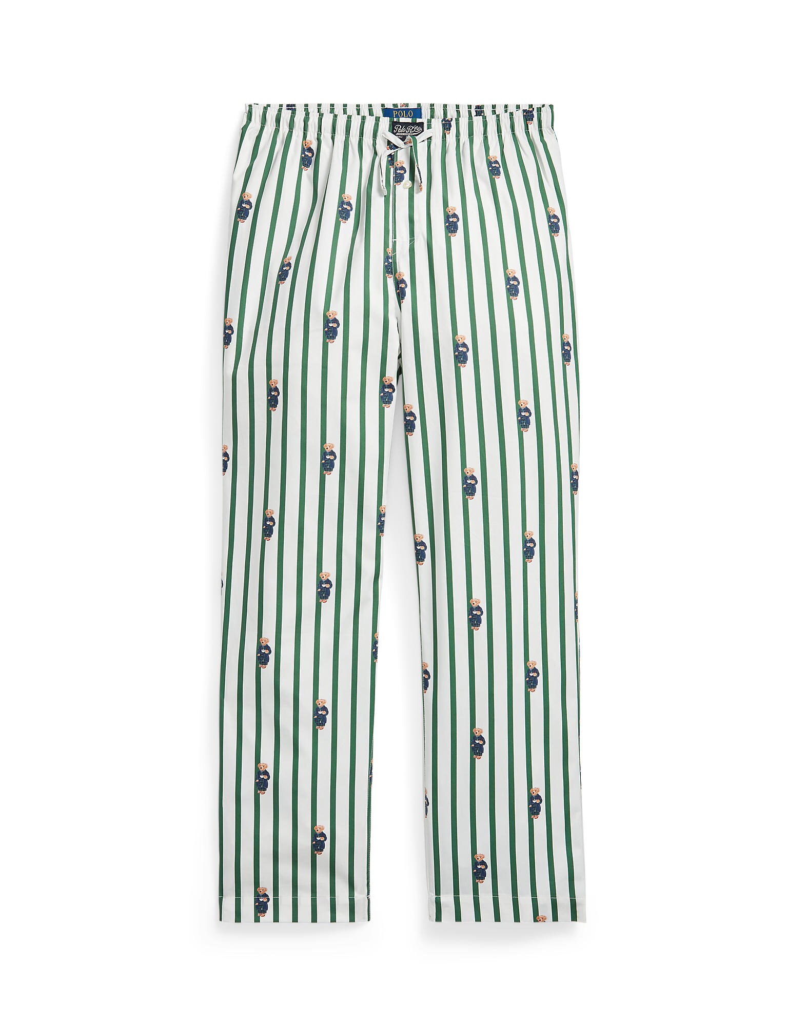 Polo Ralph Lauren Pantaloni de pijama bleumarin / maro cappuccino / verde / alb
