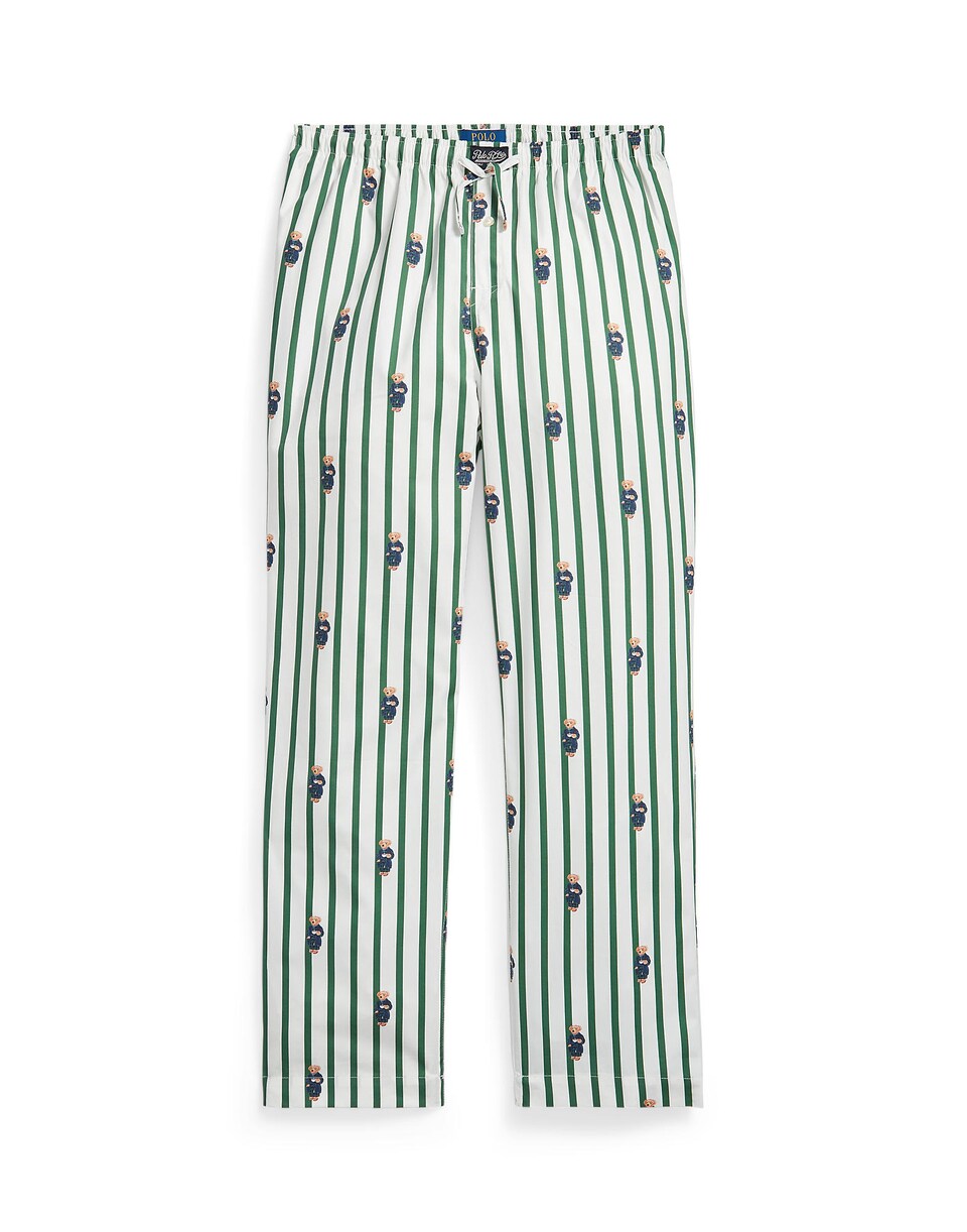Pyjamasbyxa marinblå / cappuccino / grön