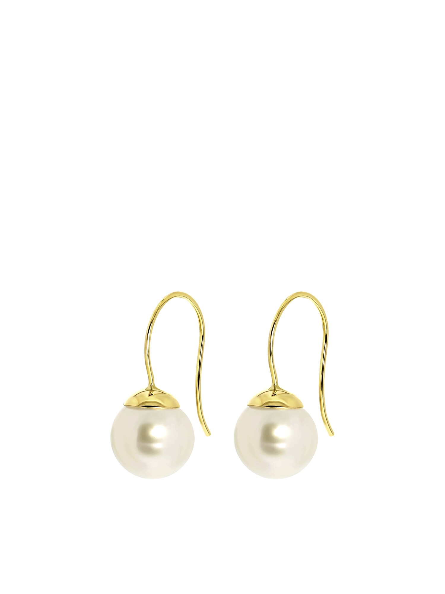 Lucardi Oorbellen 'Klassisch' Goud / Parelwit