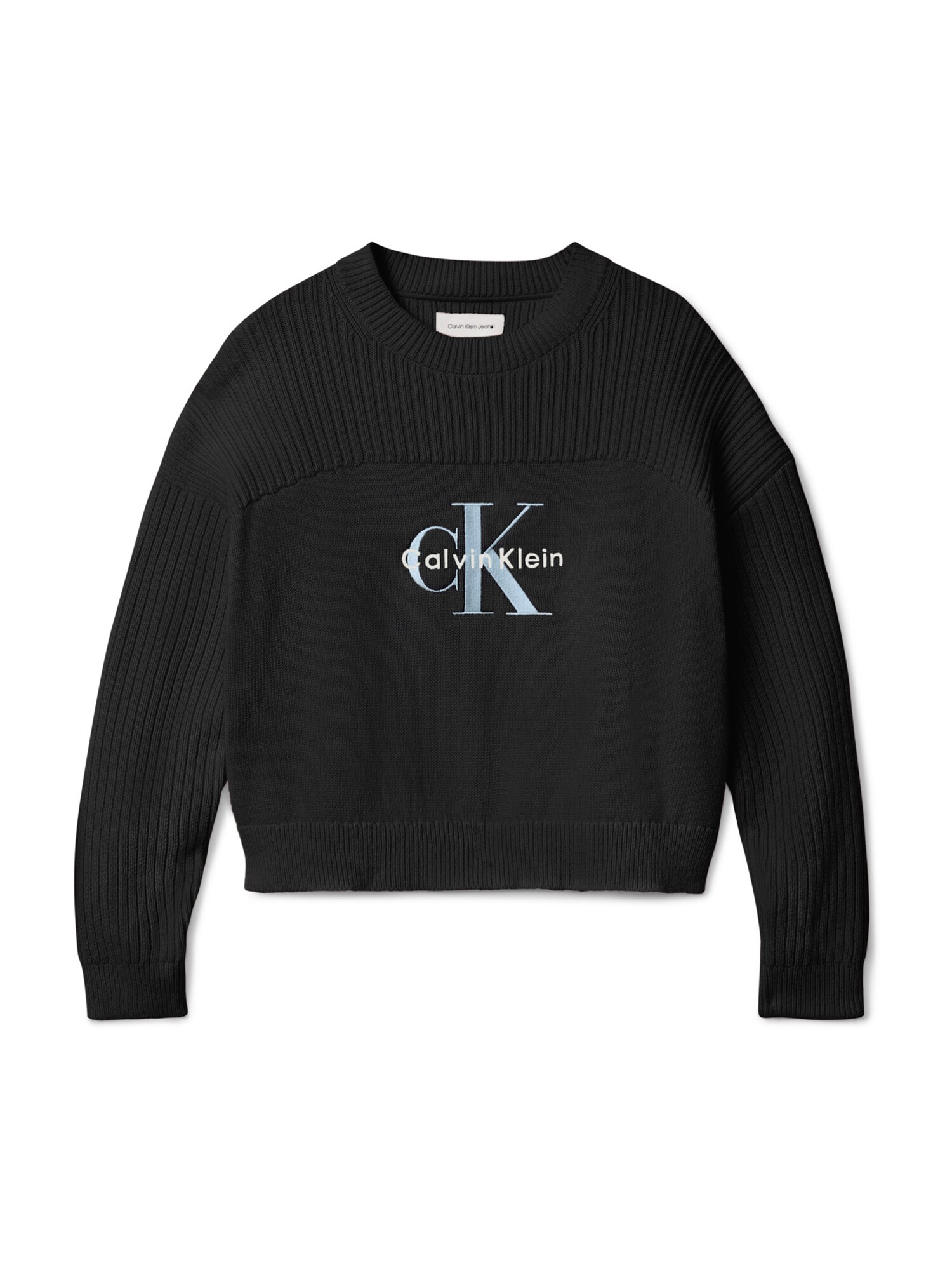 Calvin Klein Jeans Pulóver  pasztellkék / fekete / fehér akciós termékkép 1
