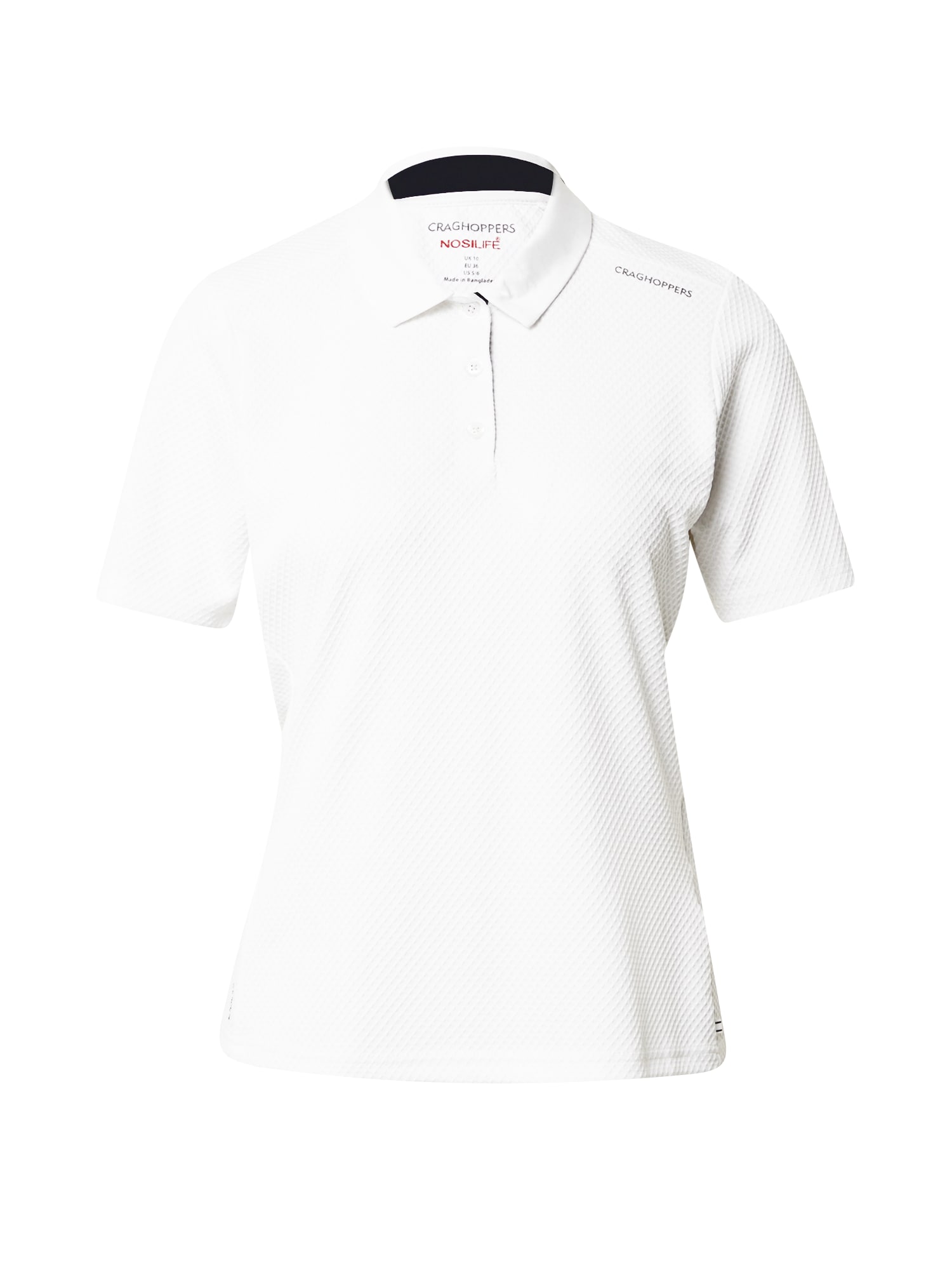 CRAGHOPPERS Sportiniai marškinėliai 'NosiLife' šviesiai pilka / balta