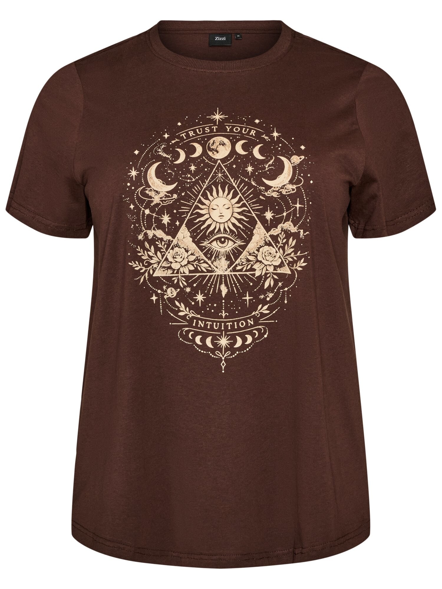 Zizzi Tricou VLIZ H bej / maro