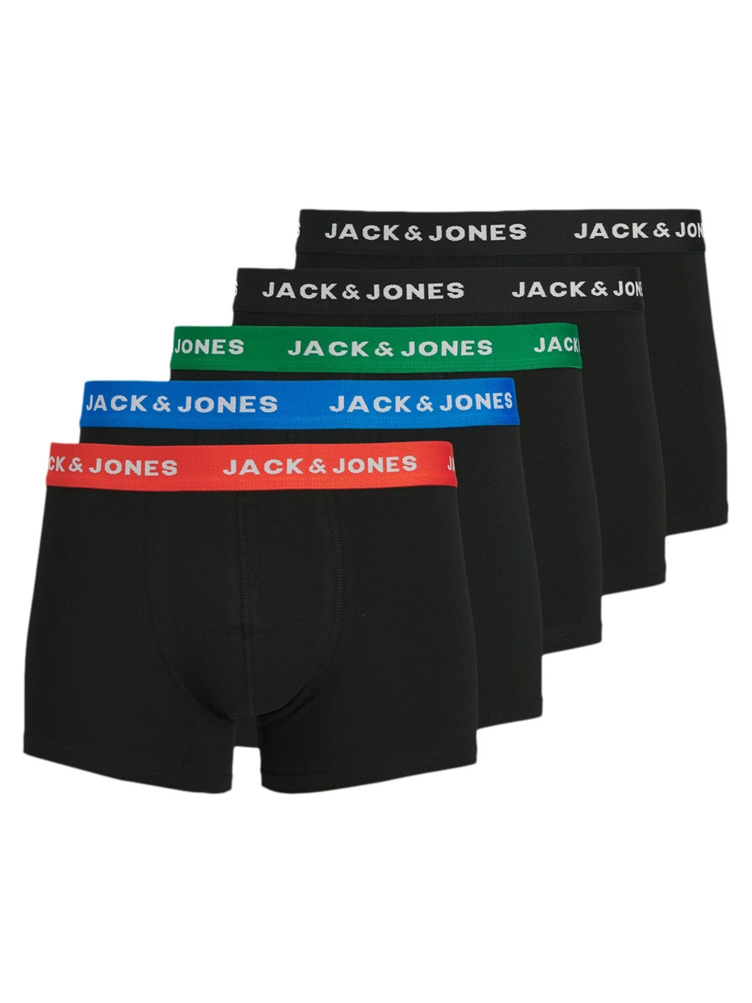 JACK & JONES Boxerky 'JACHUEY'  modrá / zelená / červená / čierna