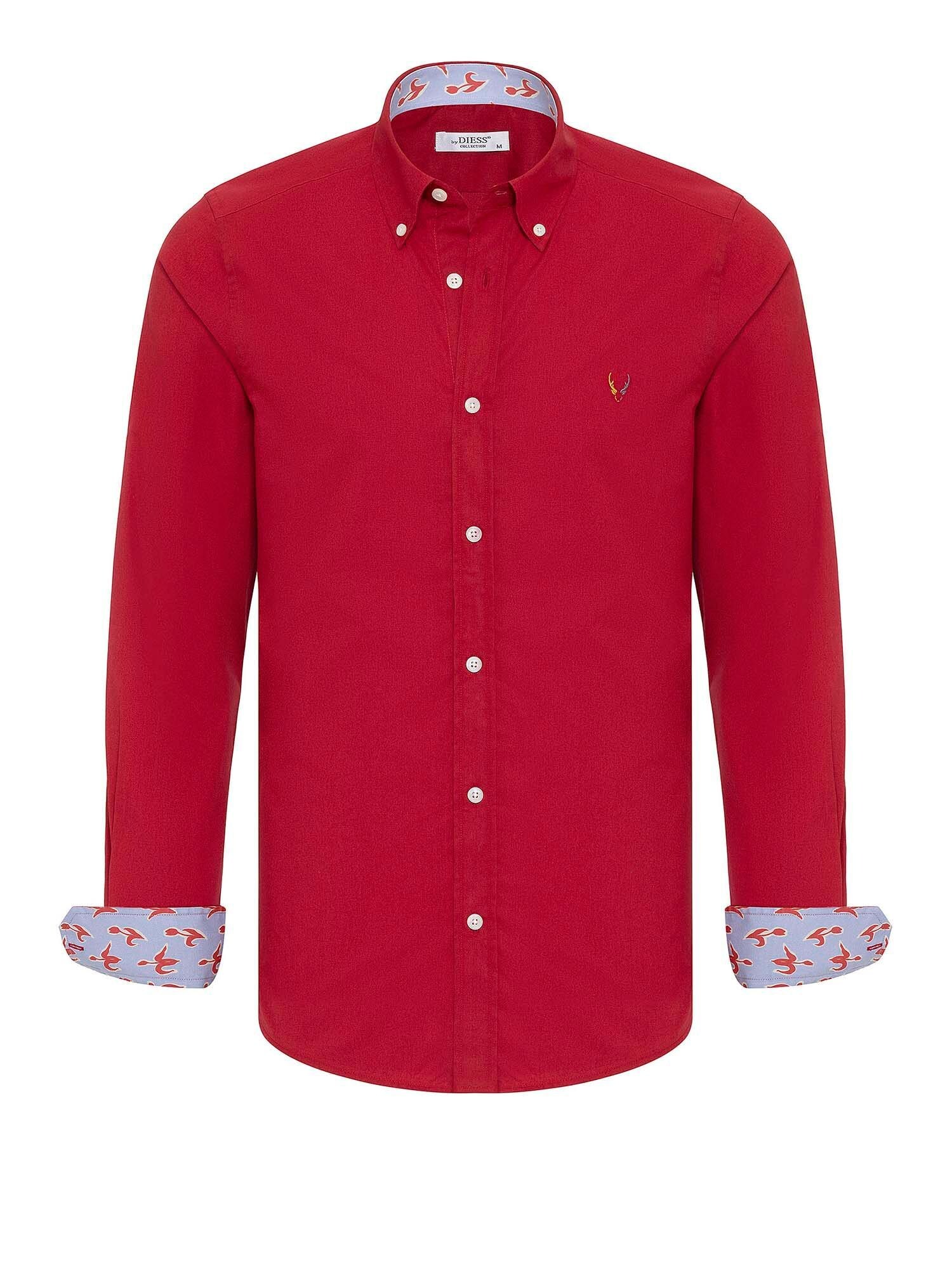 By Diess Collection Cămașă  albastru deschis / roșu / alb