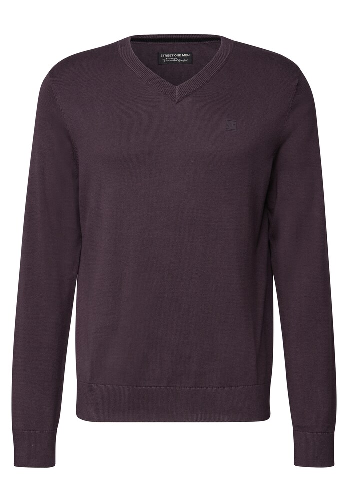 Street One MEN Strickpullover Herren Größe XL aubergine
