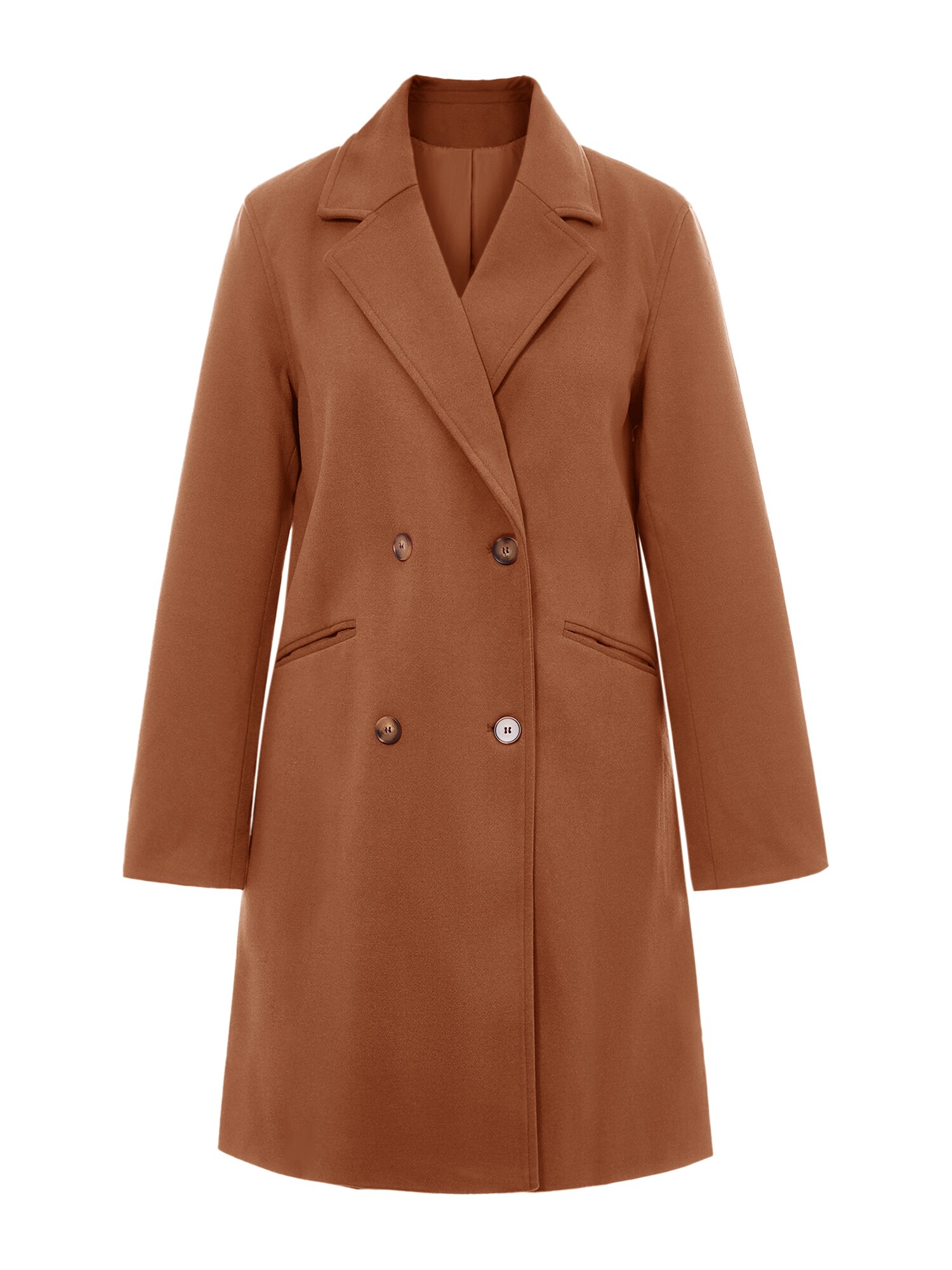 Imily Bela Palton de primăvară-toamnă  maro caramel