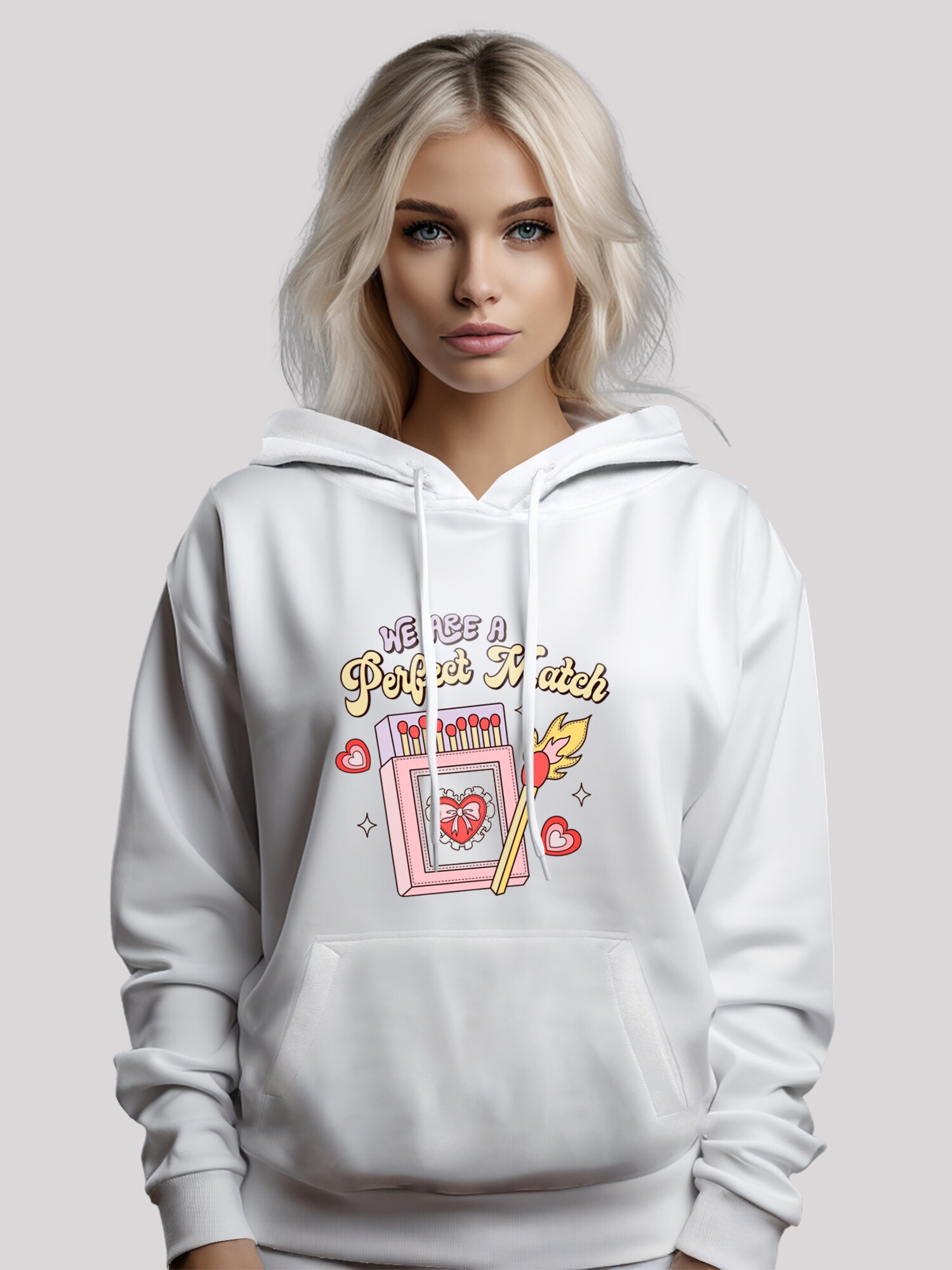 Thumbnail - F4NT4STIC Sweatshirt We Are A Perfect Match Love