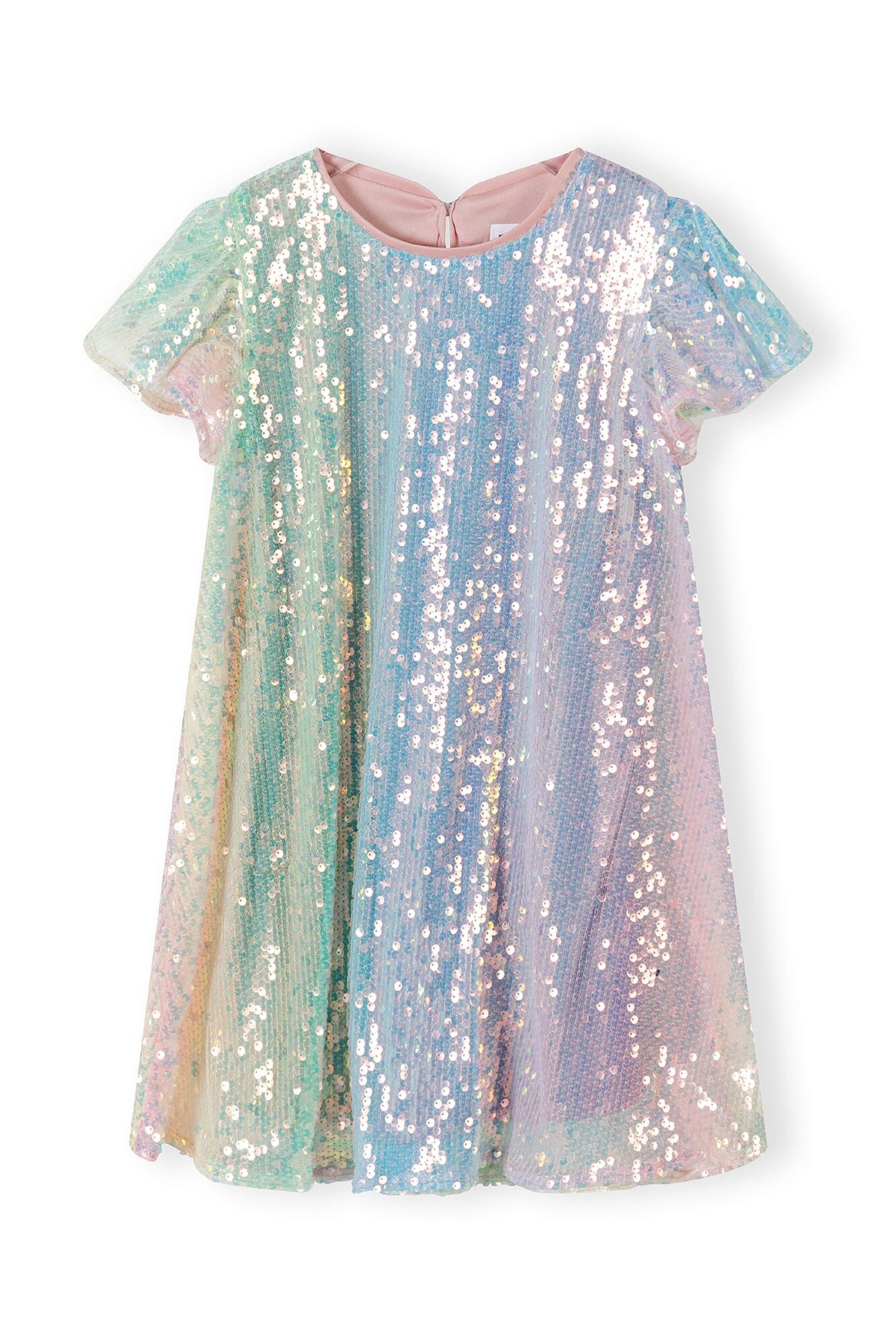 MINOTI Rochie  azur / verde deschis / roz