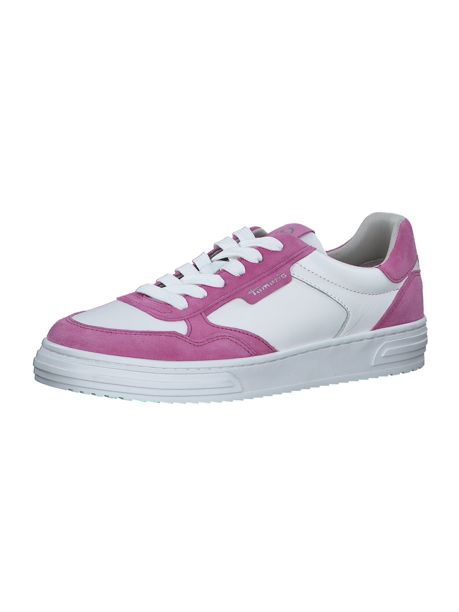 Tamaris Nízke tenisky  fuksia / biela