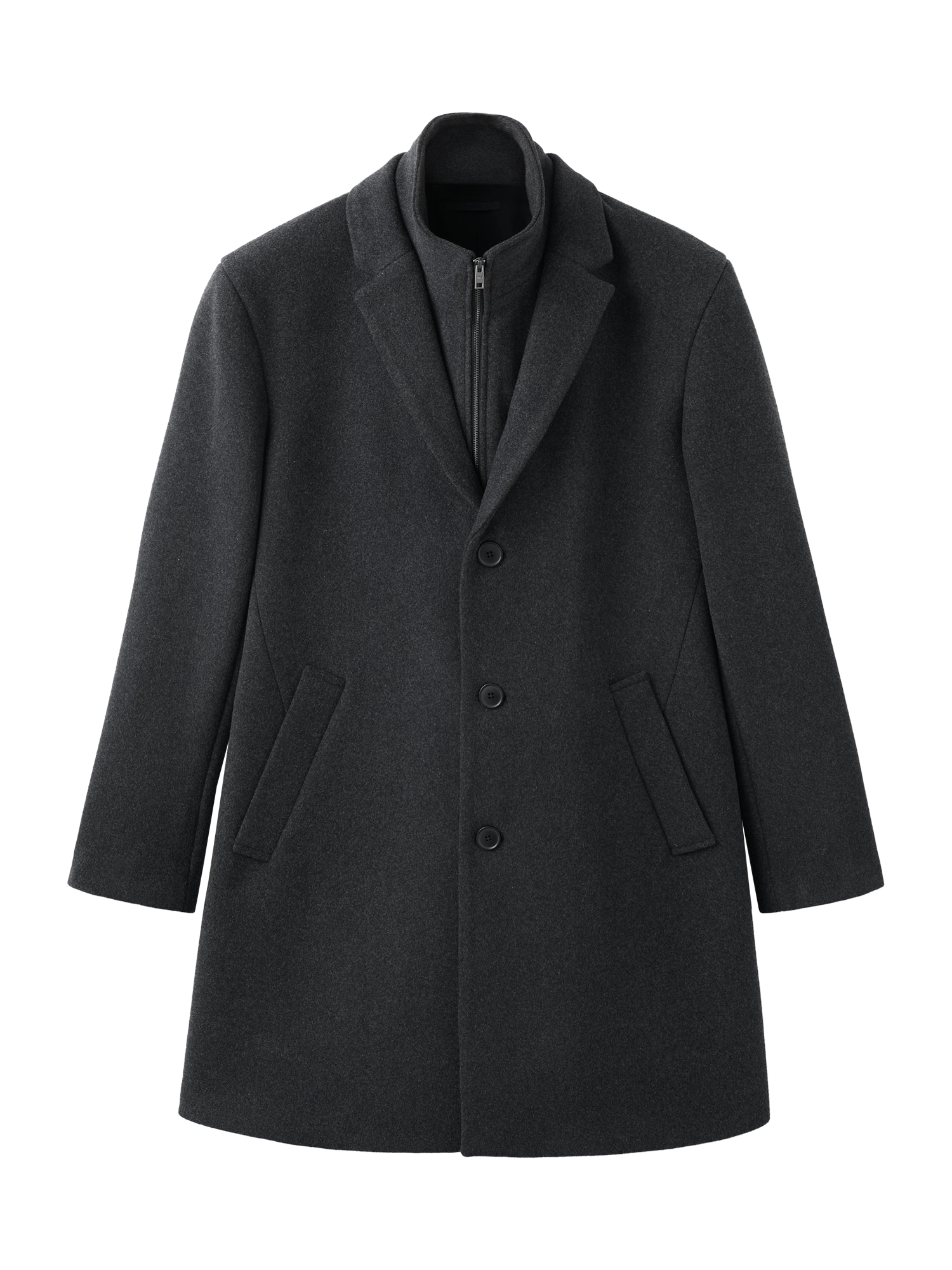 MANGO MAN Palton de primăvară-toamnă Uriel  gri închis