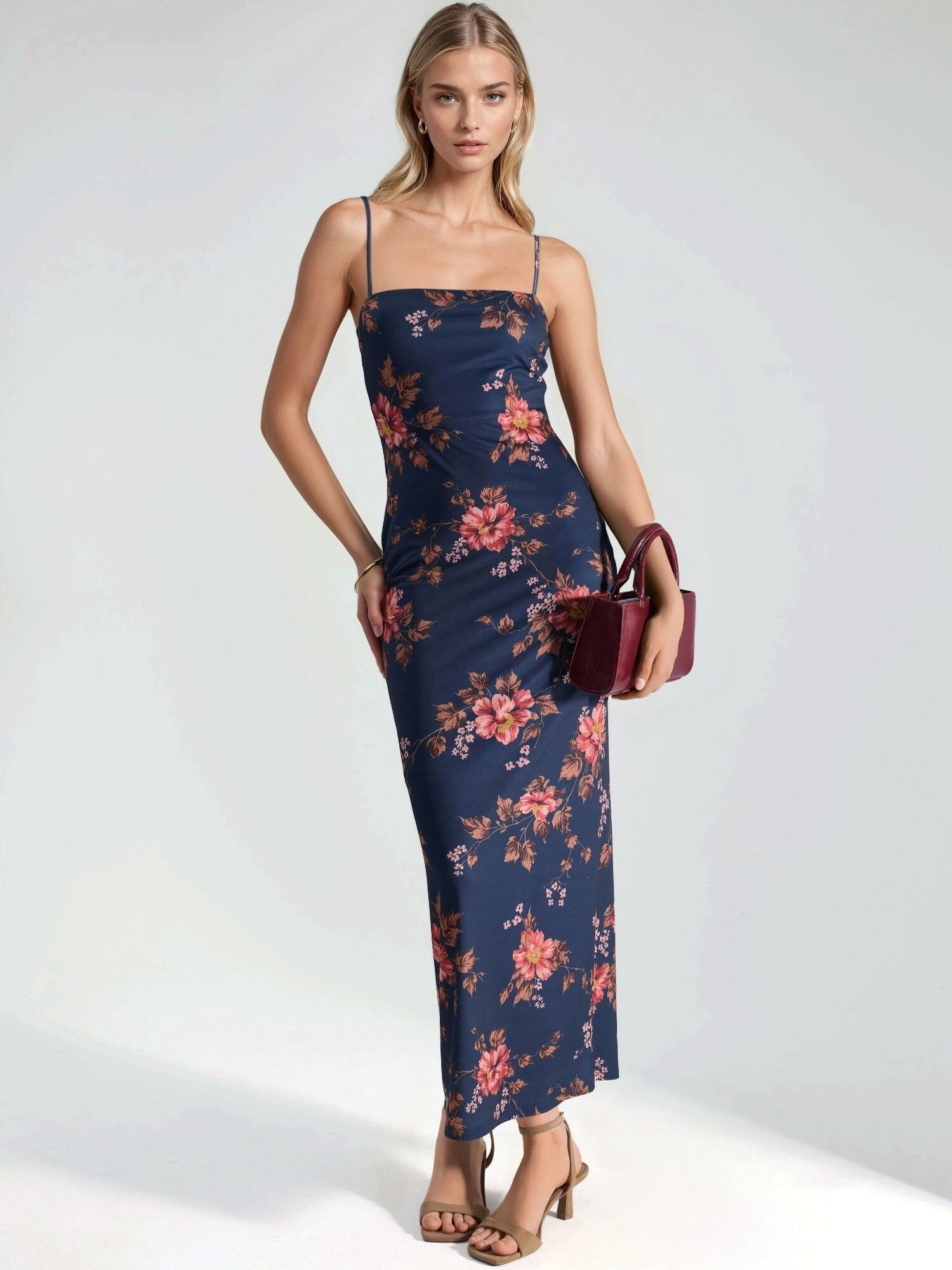 Hiccup Abito  blu notte / marrone / rosa / rosso