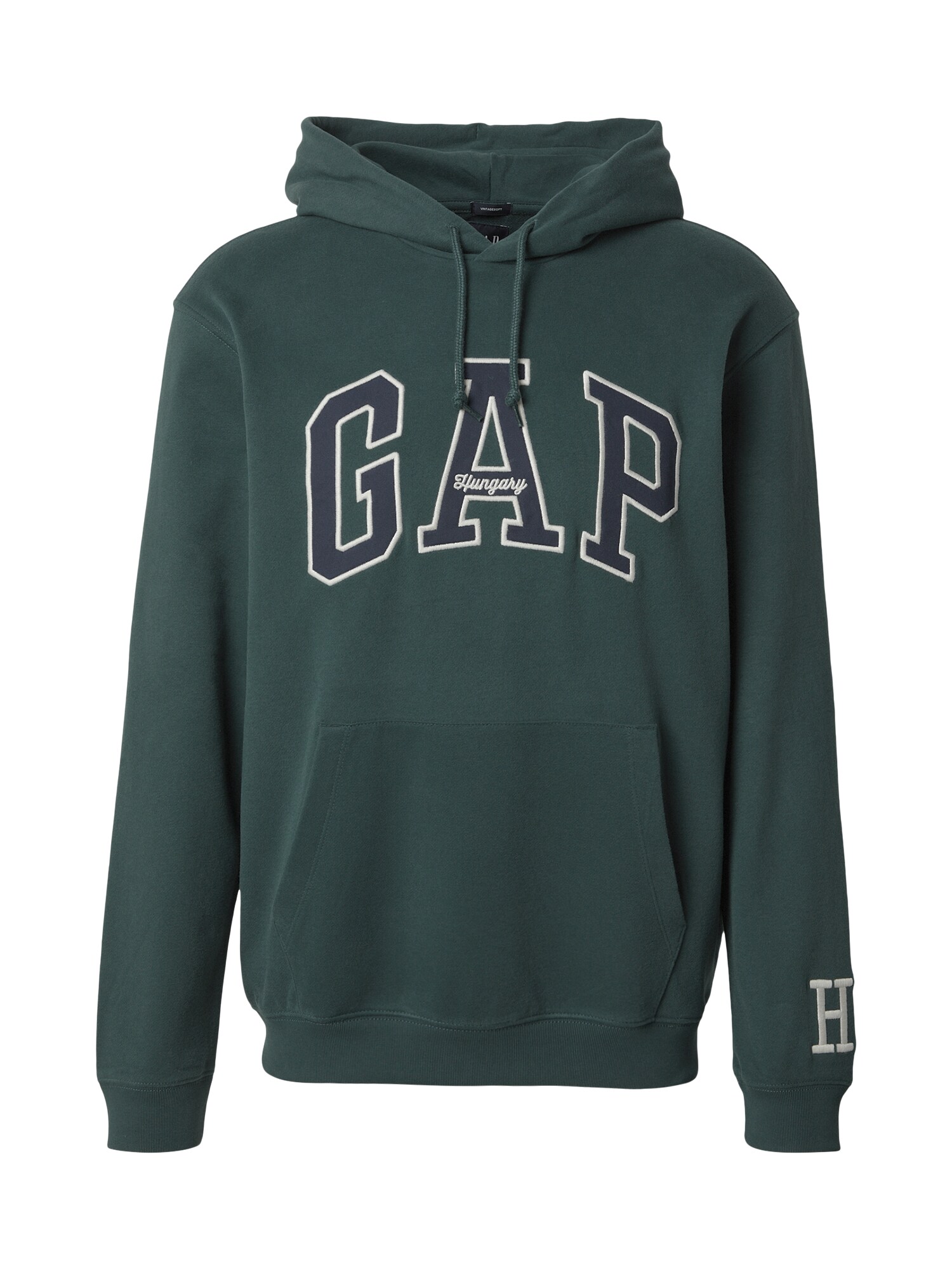 GAP Bluză de molton 'CLSC'  albastru închis / verde închis / alb