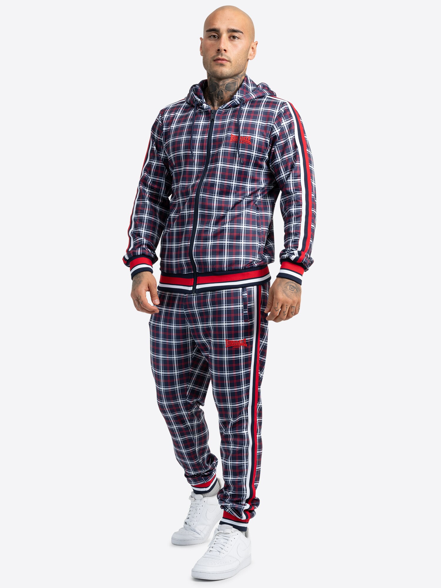 LONSDALE Jogging ruhák 'Orbost'  tengerészkék / piros / fehér termék 2. képe