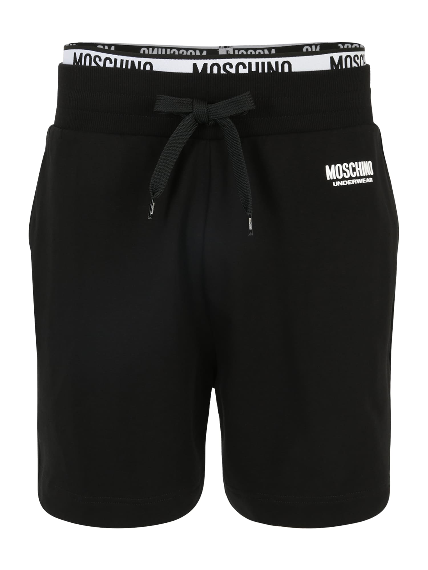 Moschino Underwear Nohavice  čierna / biela