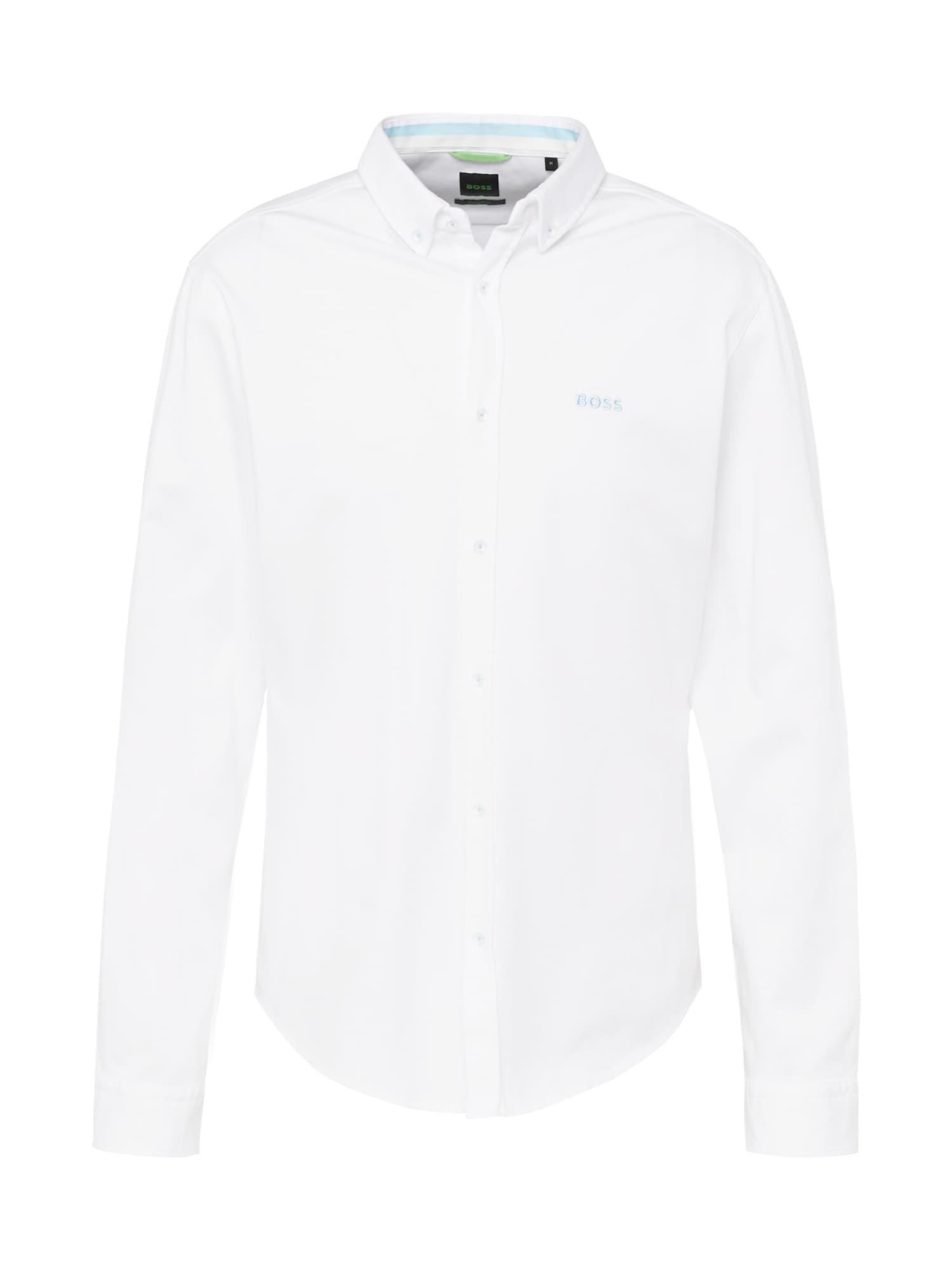 BOSS Green Camisa 'BIADO'  azul claro / branco