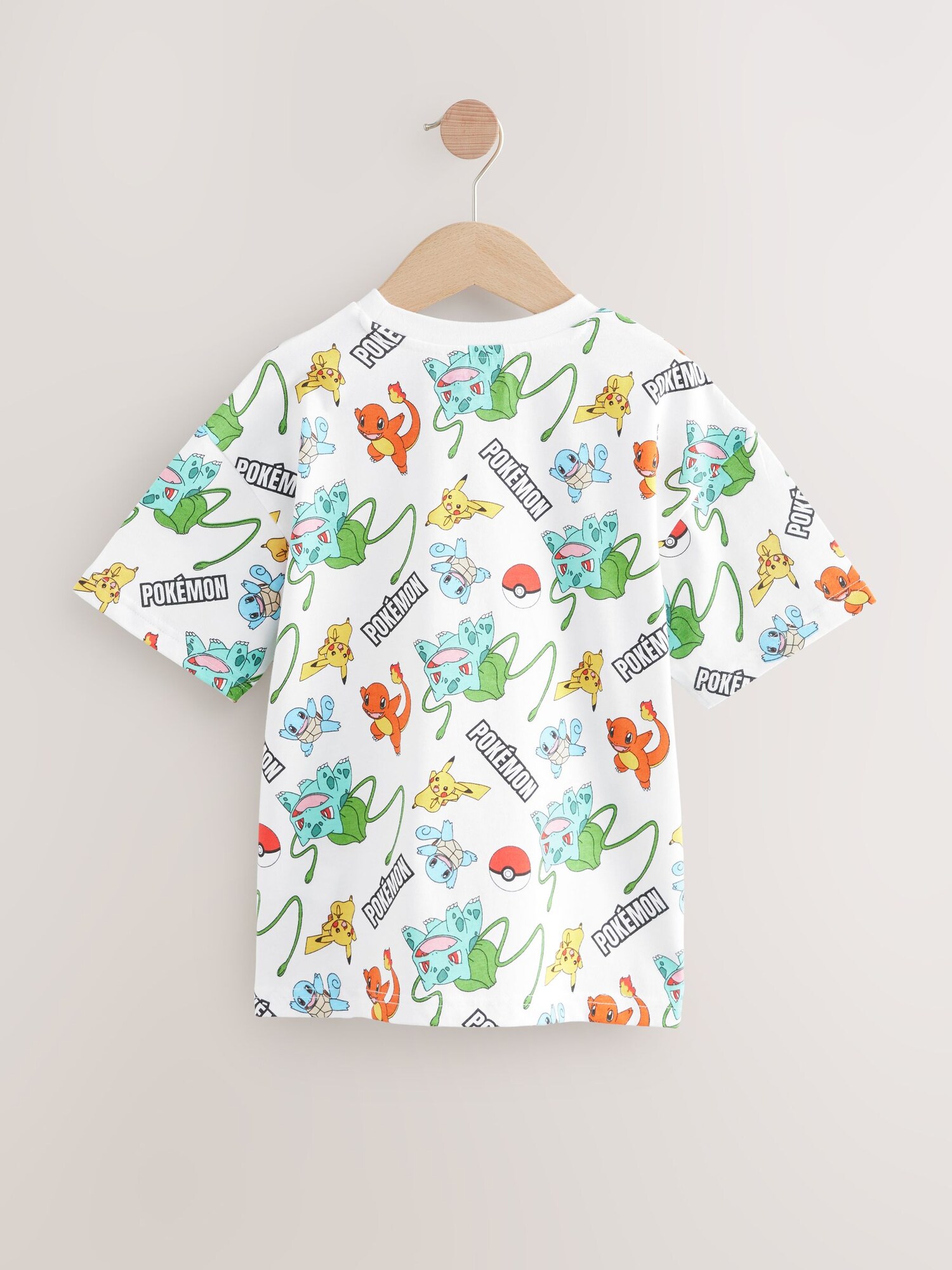 Next Póló 'Pokémon'  vízszín / sárga / fekete / fehér termék 2. képe