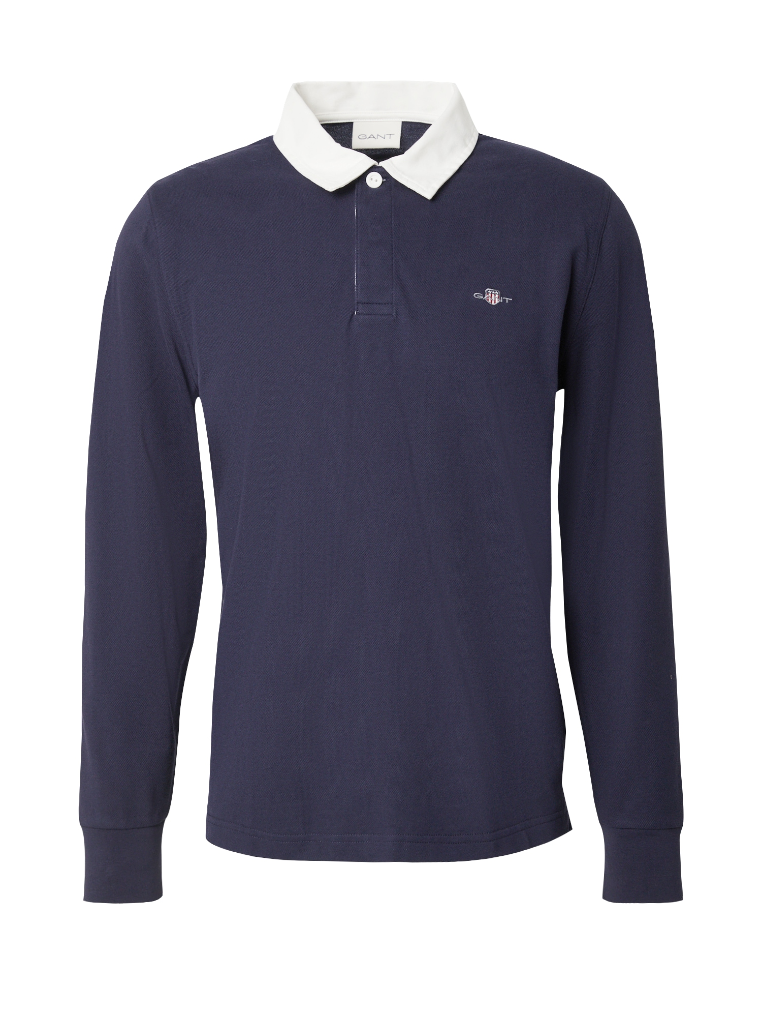 GANT Tricou  albastru închis / alb