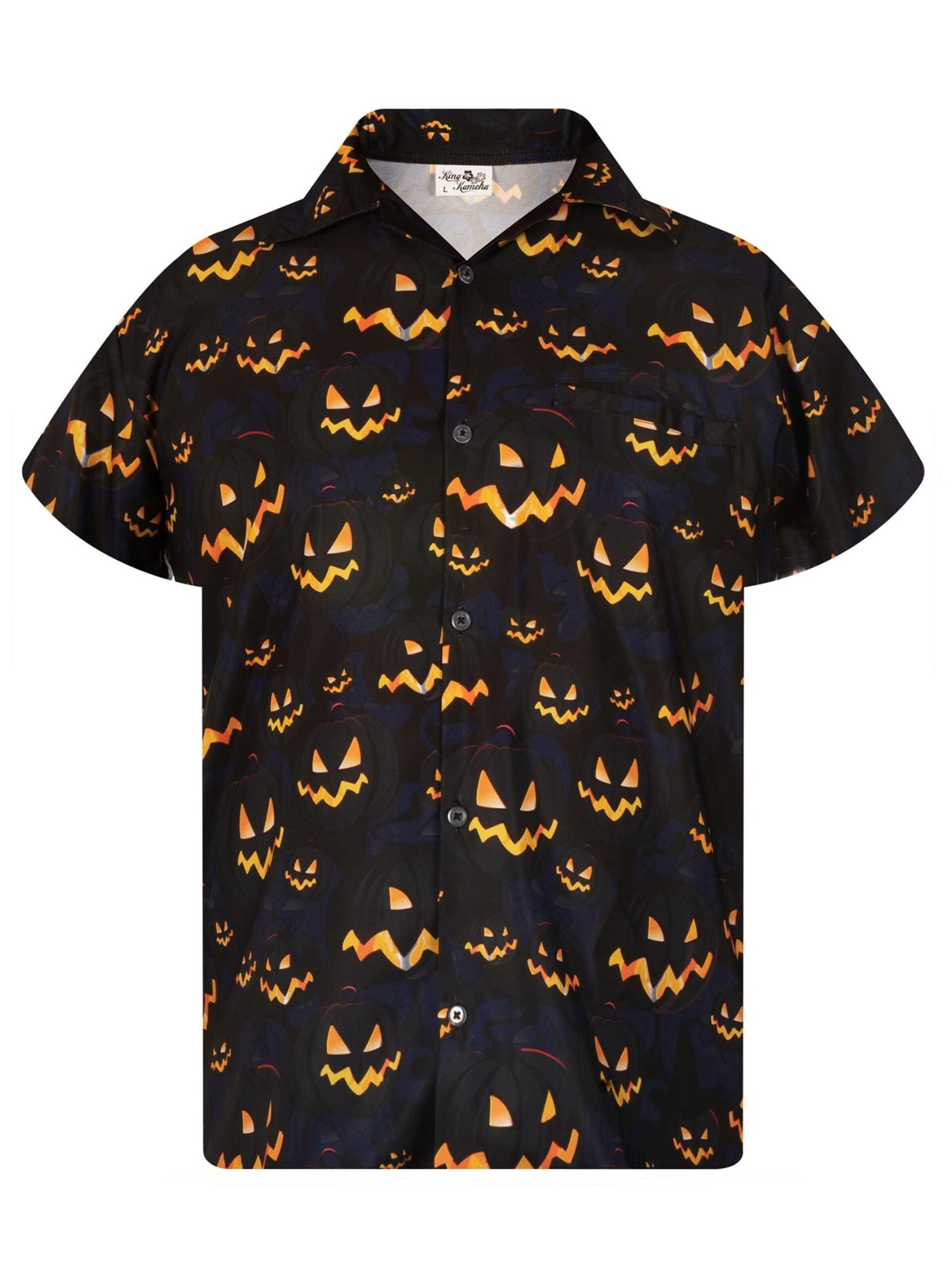 King Kameha T-shirt 'Helloween Pumpkin Allover' herr