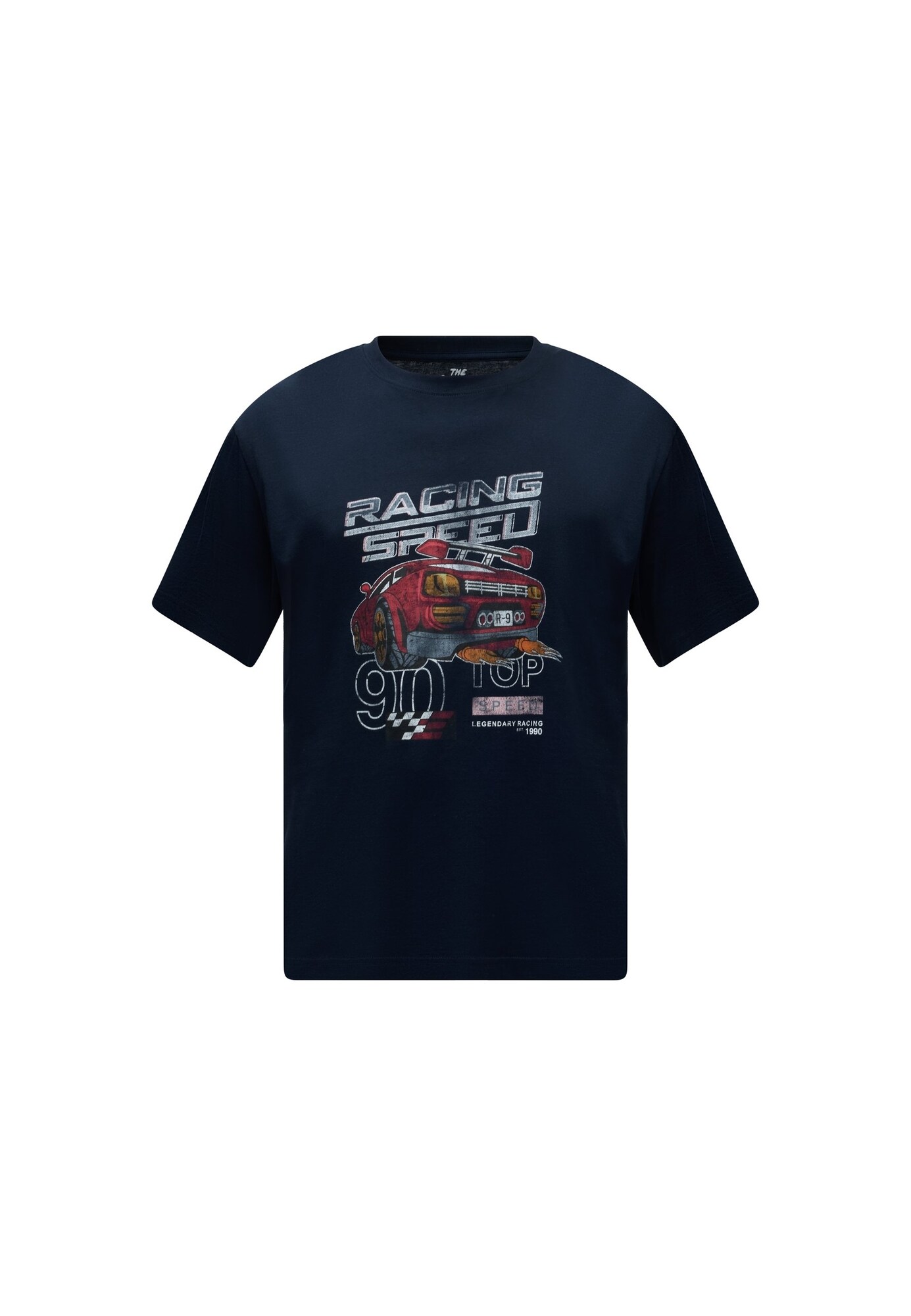 JACK & JONES Camiseta 'JORRETRO ACTION MOVIE' navy / naranja / rojo / blanco