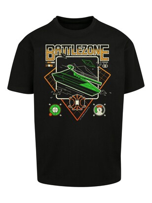 F4NT4STIC Shirt ‘BATTLEZONE Retro Gaming SEVENSQUARED’ Geel / Groen / Oranje / Zwart / Wit