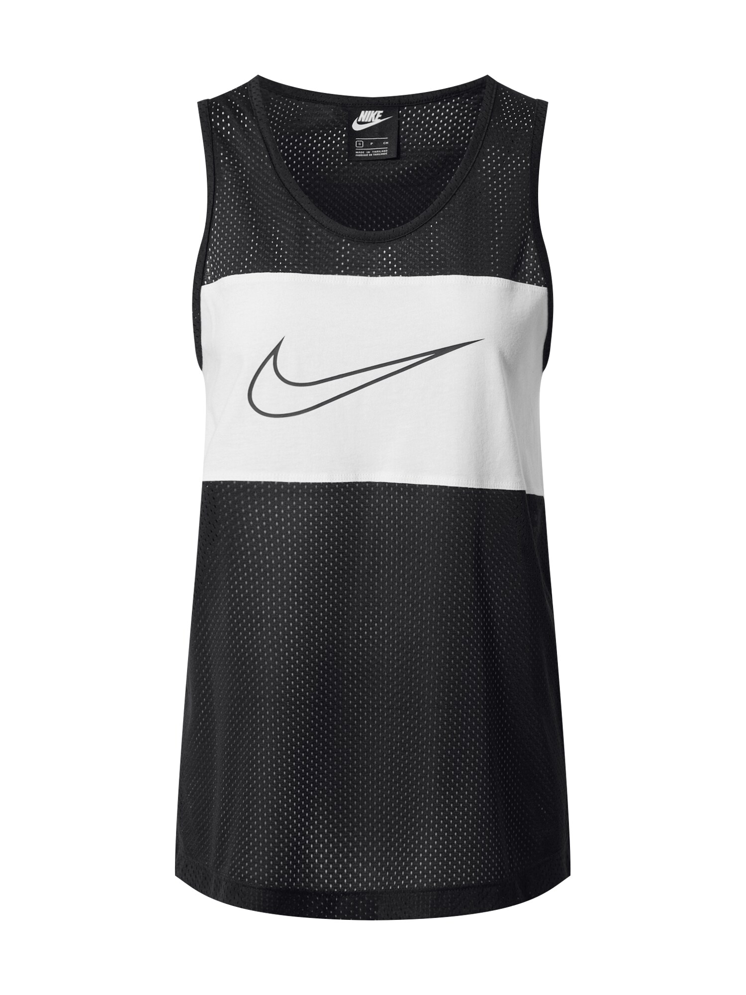 Nike Sportswear Palaidinė be rankovių  balta / juoda