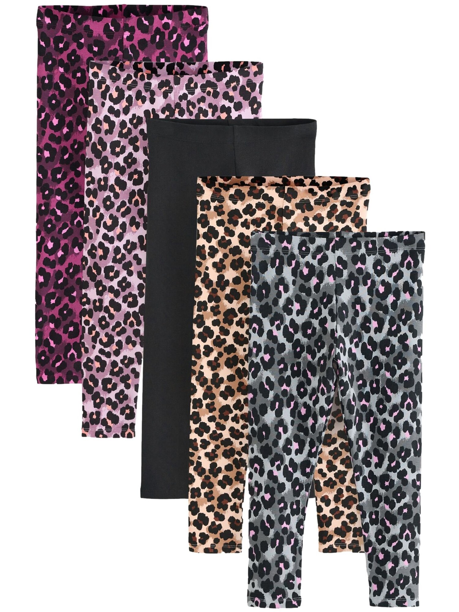 Next Leggings  bej / verde mentă / mov zmeură / negru