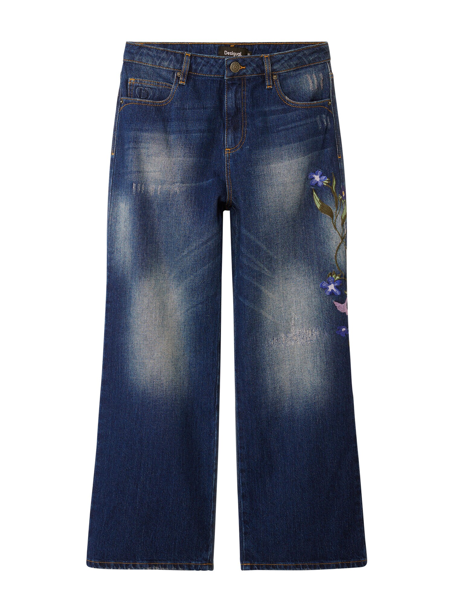 Desigual Jeans  albastru / verde / lila