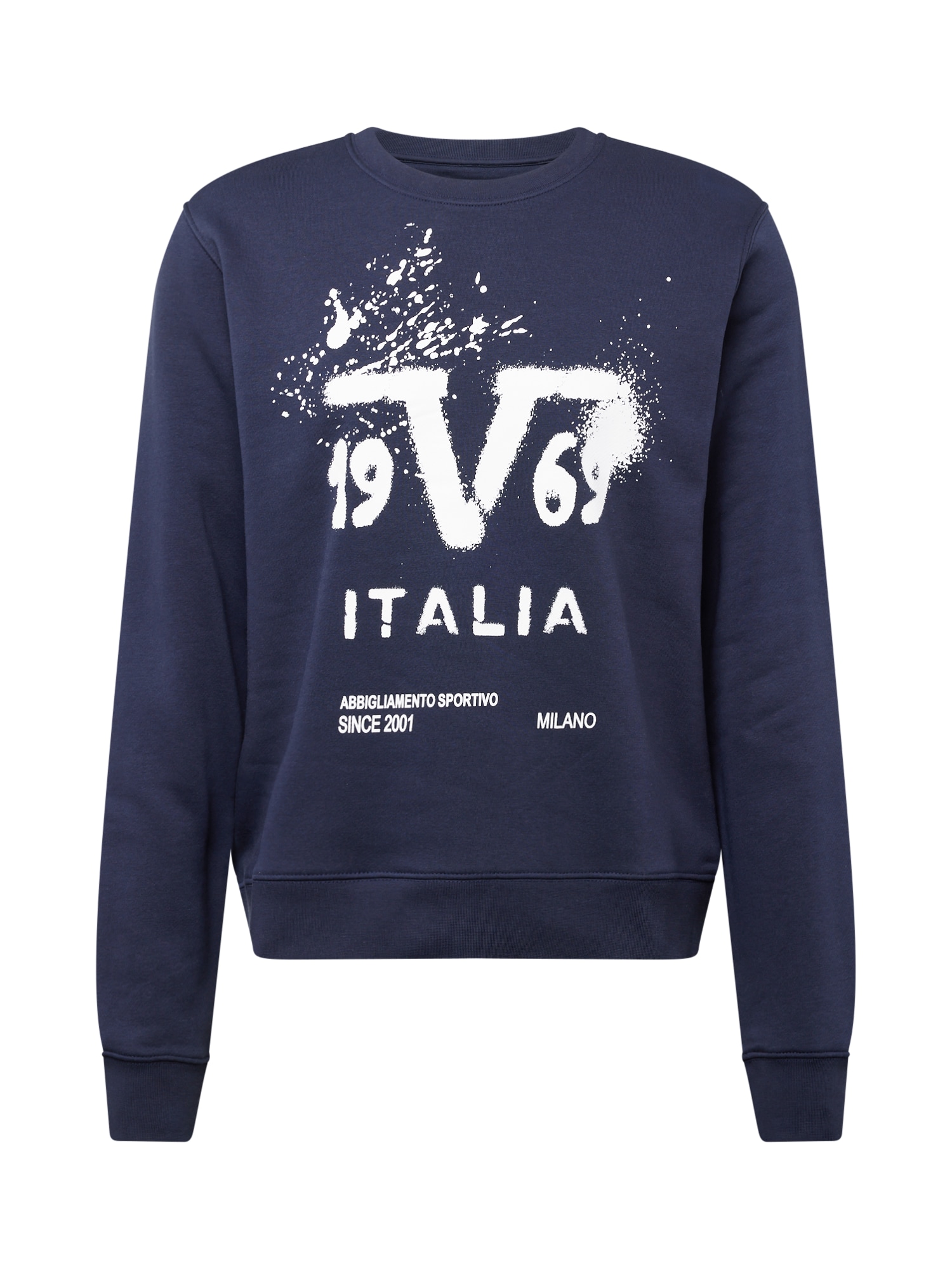 19V69 ITALIA Tréning póló 'BENNO'  tengerészkék / fehér akciós termékkép 1