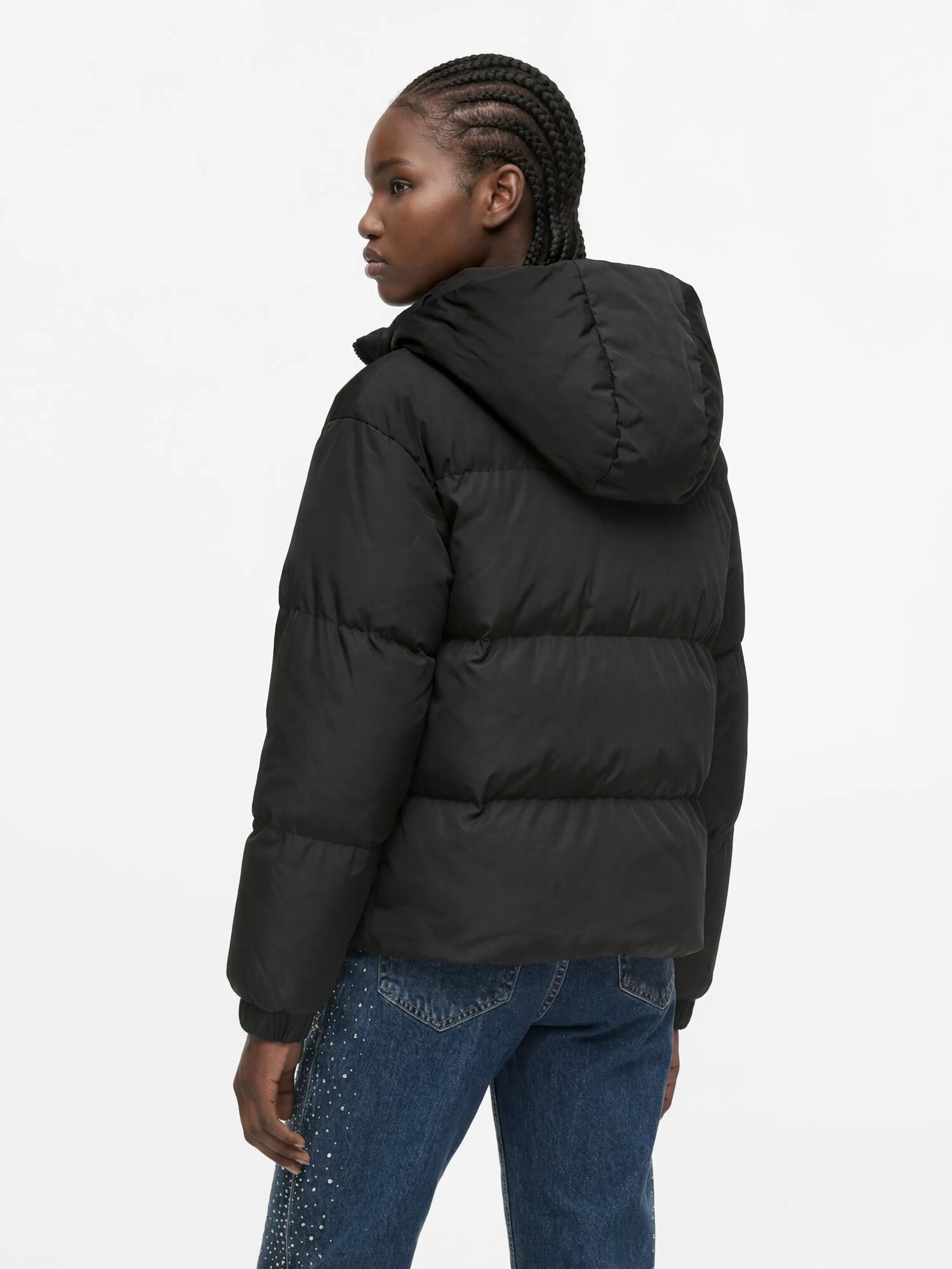 KARL LAGERFELD JEANS Chaqueta de entretiempo 'Ikon' negro / blanco – imagen 3