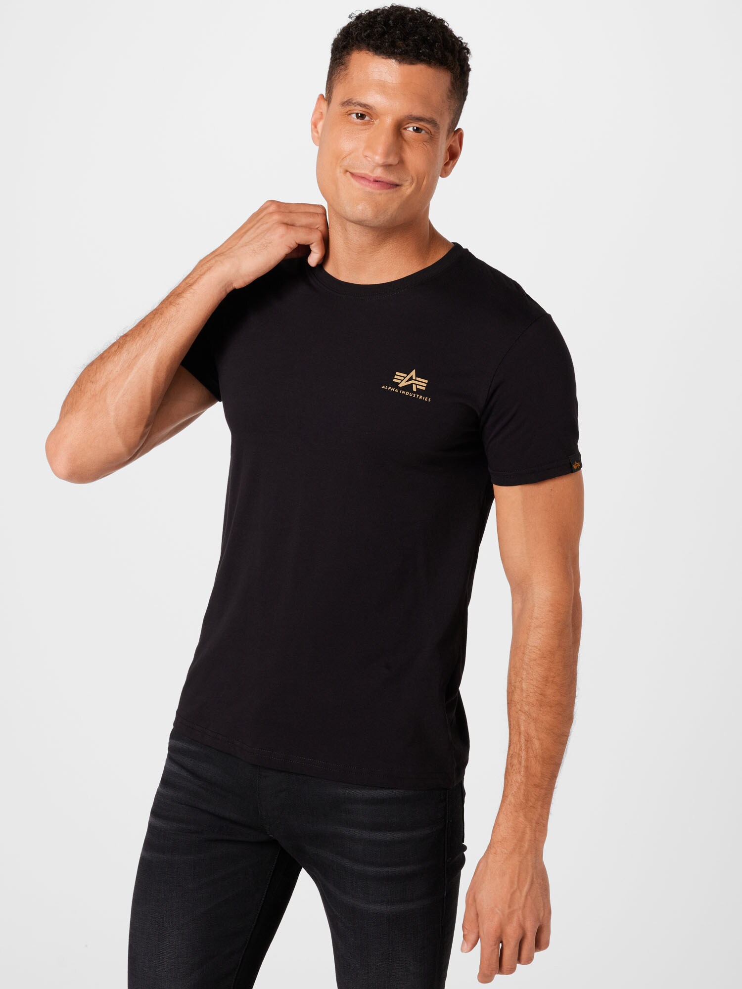 ALPHA INDUSTRIES Póló  sötét barna / zöld / khaki / fekete termék 2. képe