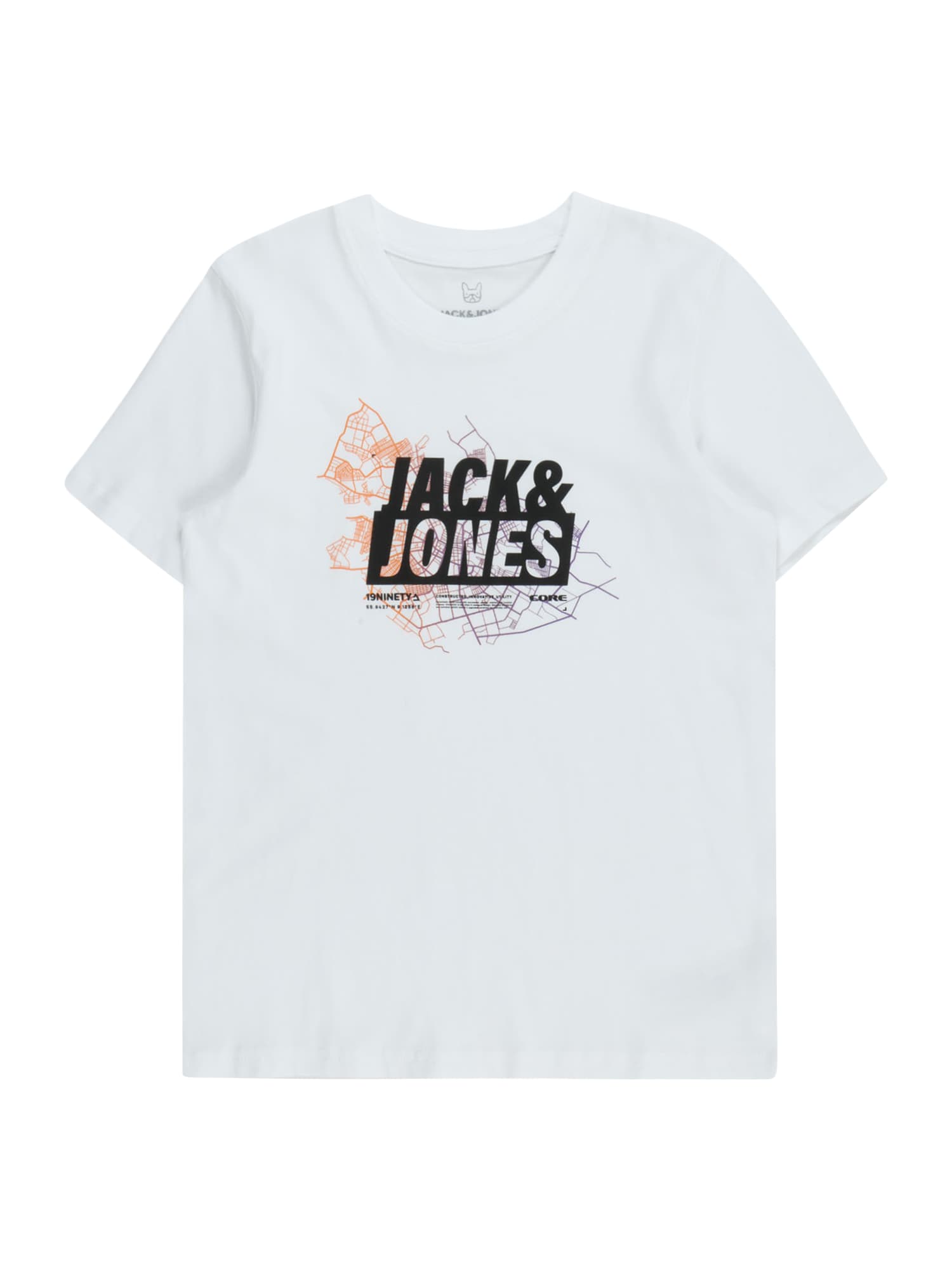 Jack & Jones Junior Marškinėliai purpurinė / oranžinė / juoda / balkšva