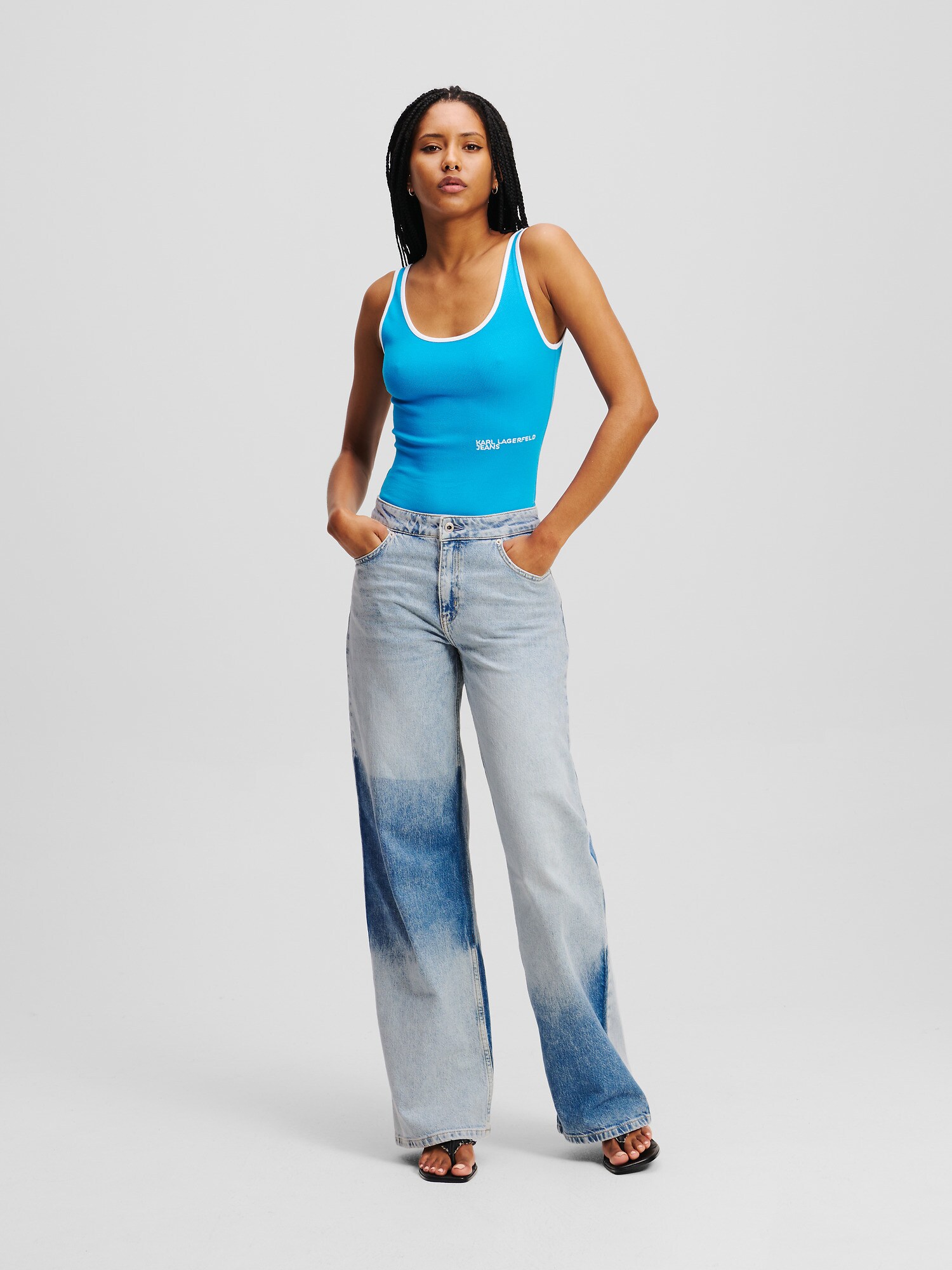 KARL LAGERFELD JEANS Farmer  kék / égkék termék 2. képe