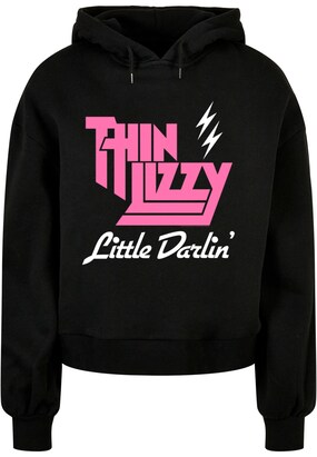 Merchcode Sweatshirt ‘Thin Lizzy – Little Darlin’ Pink / Zwart / Wit