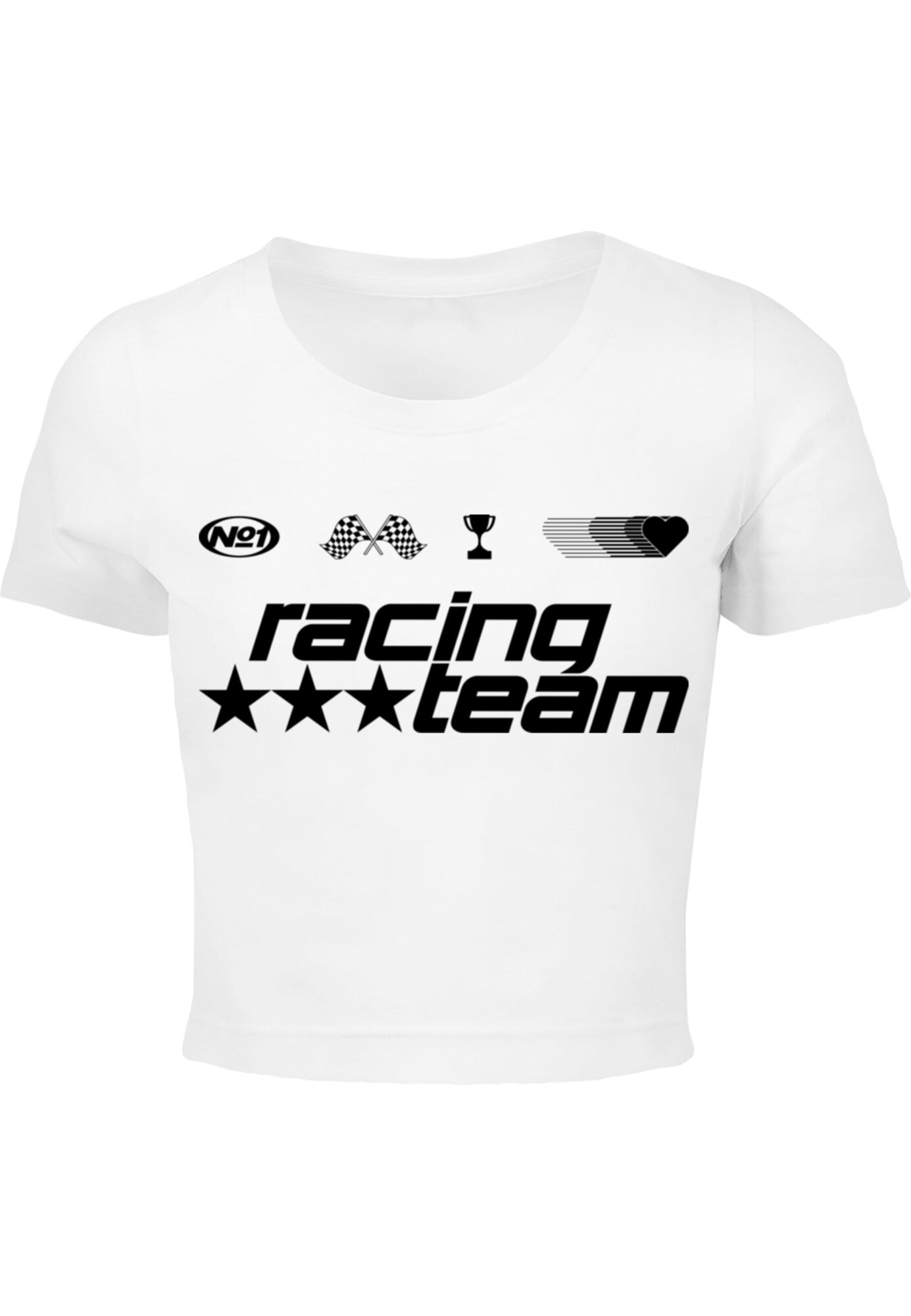 Miss Tee Tričko 'Number One Racing Team'  čierna / biela