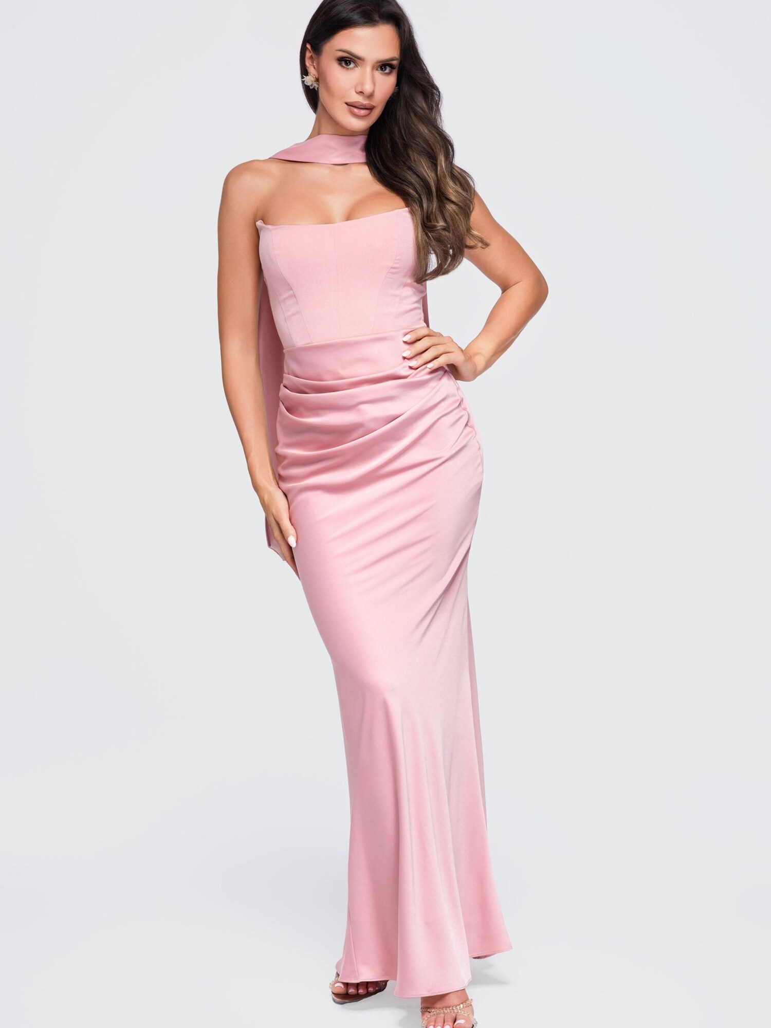 Ombre Večernja haljina rosé