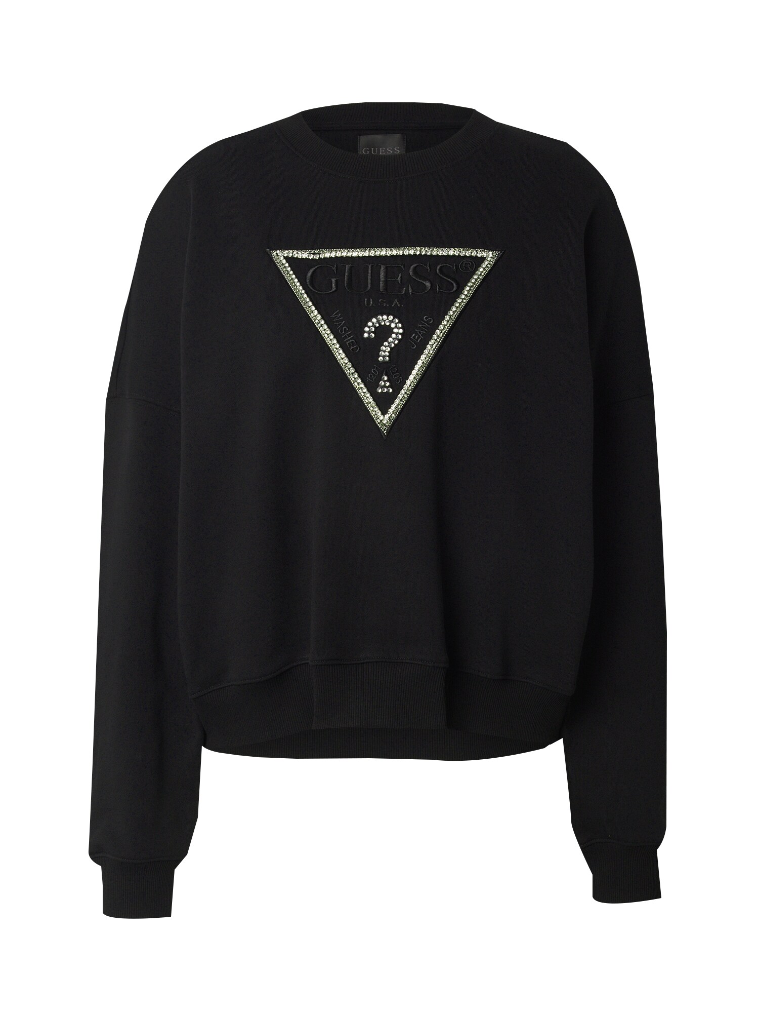 GUESS Bluză de molton RACHELE  negru