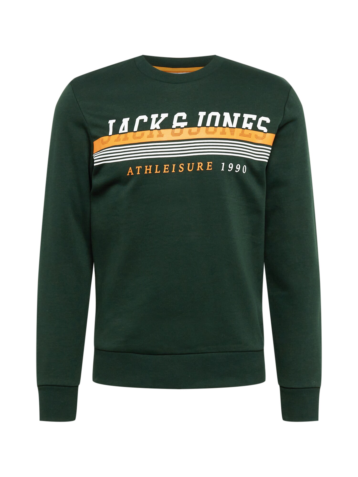 JACK & JONES Sweatshirt ''''IRON'''' tanne / wei / orange