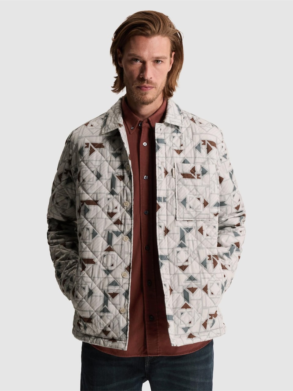 Skjorta 'Corduroy overshirt with graphics'